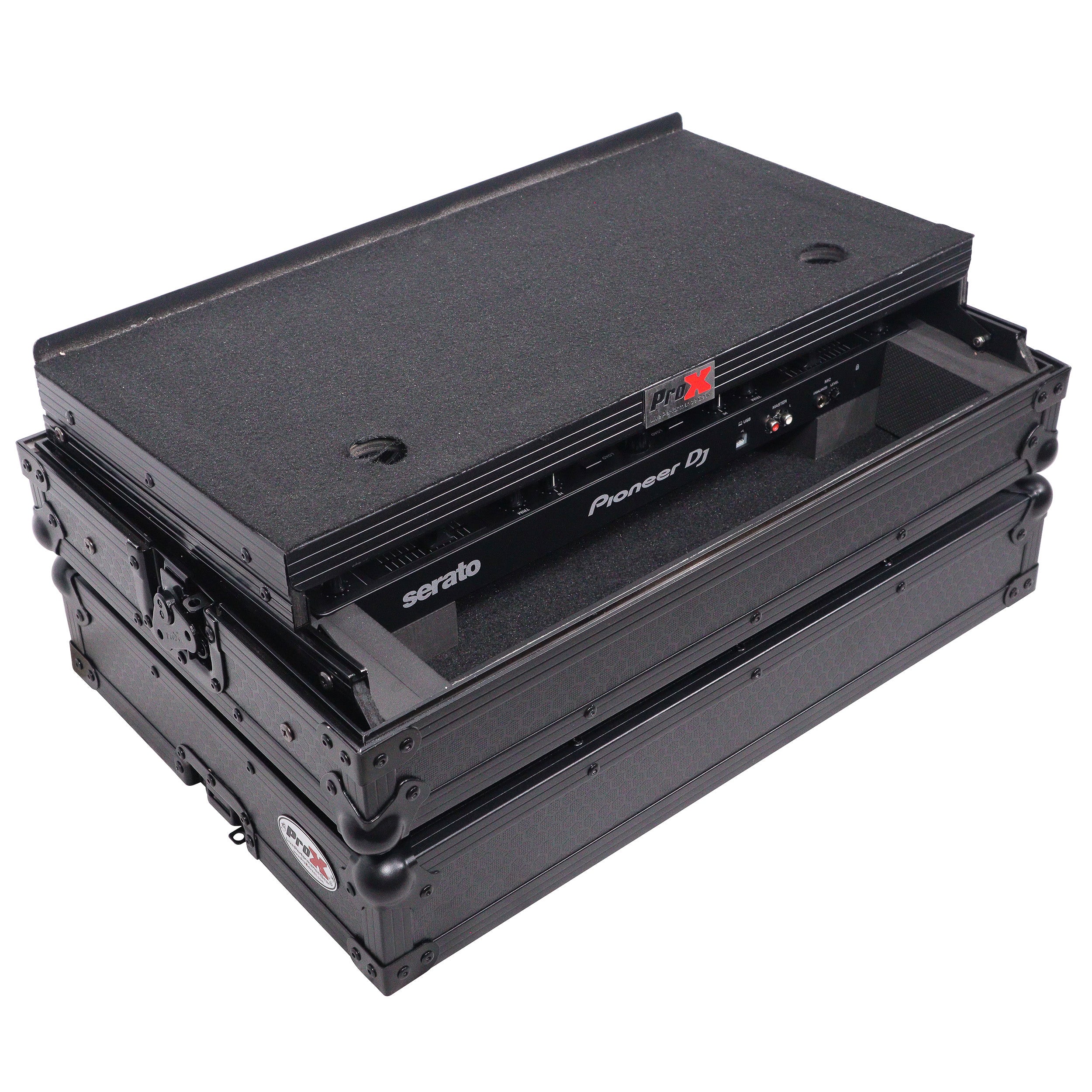 ATA Flight Case For Pioneer DDJ-REV1 DJ Controller with Laptop Shelf - Black