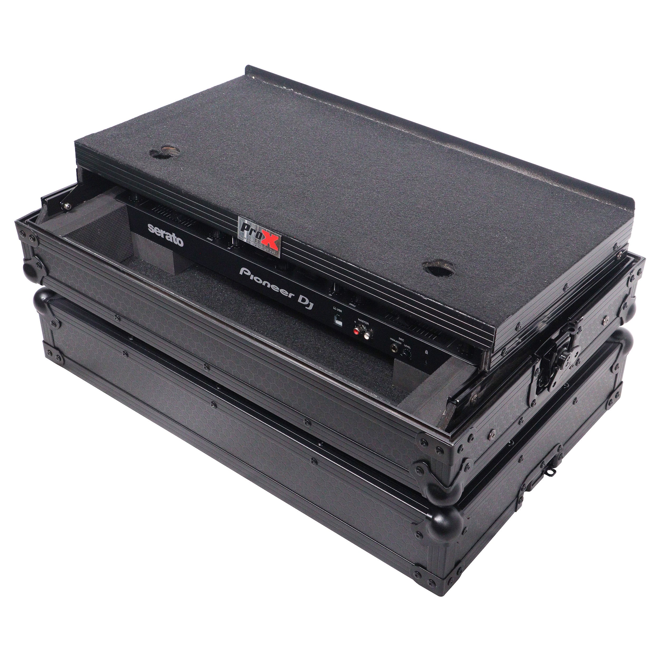 ATA Flight Case For Pioneer DDJ-REV1 DJ Controller with Laptop Shelf - Black