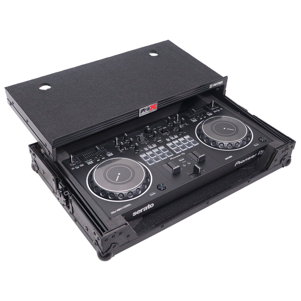 ATA Flight Case For Pioneer DDJ-REV1 DJ Controller with Laptop Shelf - Black