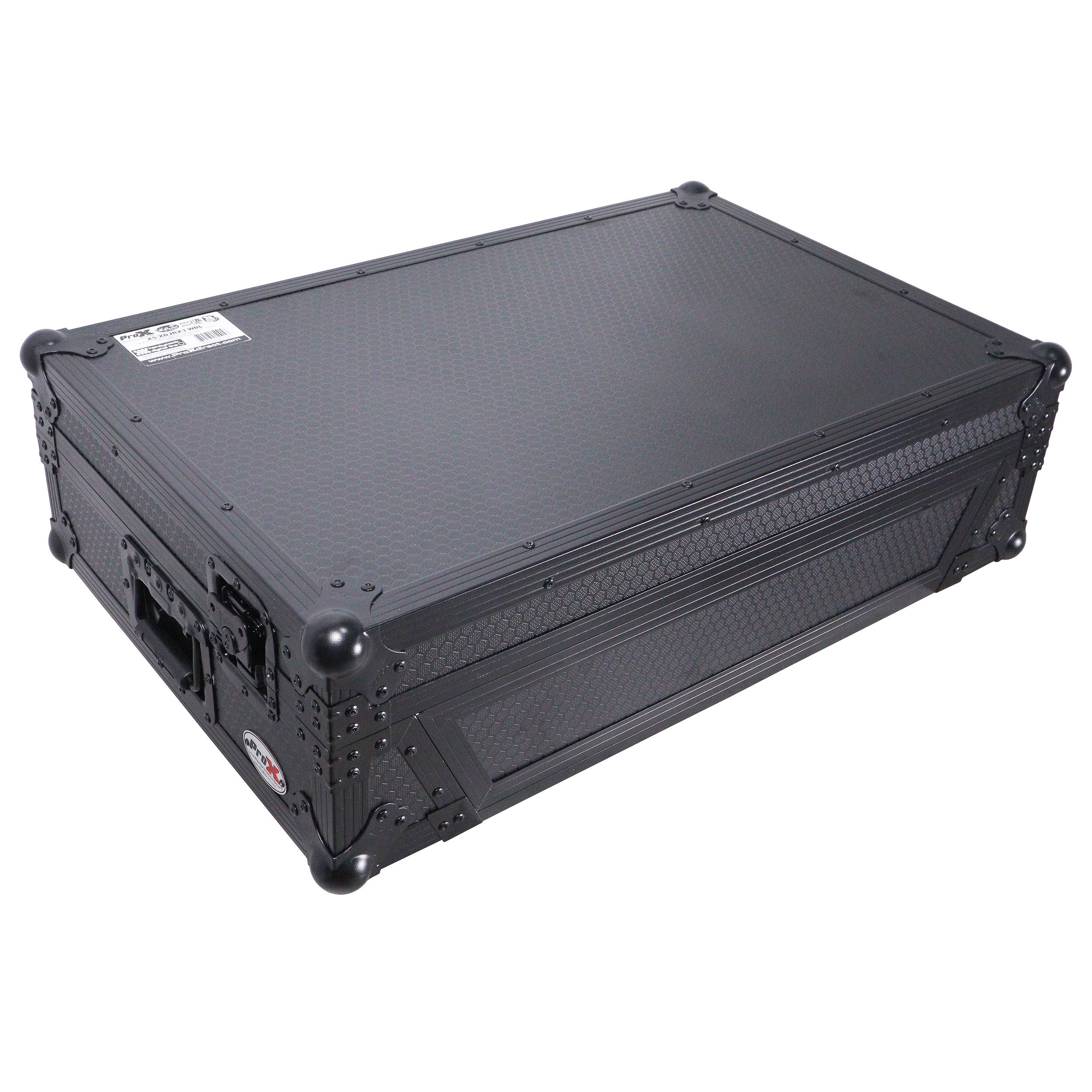 ATA Flight Case ATA Flight Case For Pioneer XDJ-RX3 DDJ-REV5 DJ Controller with 1U Rack Space and Wheels - Black