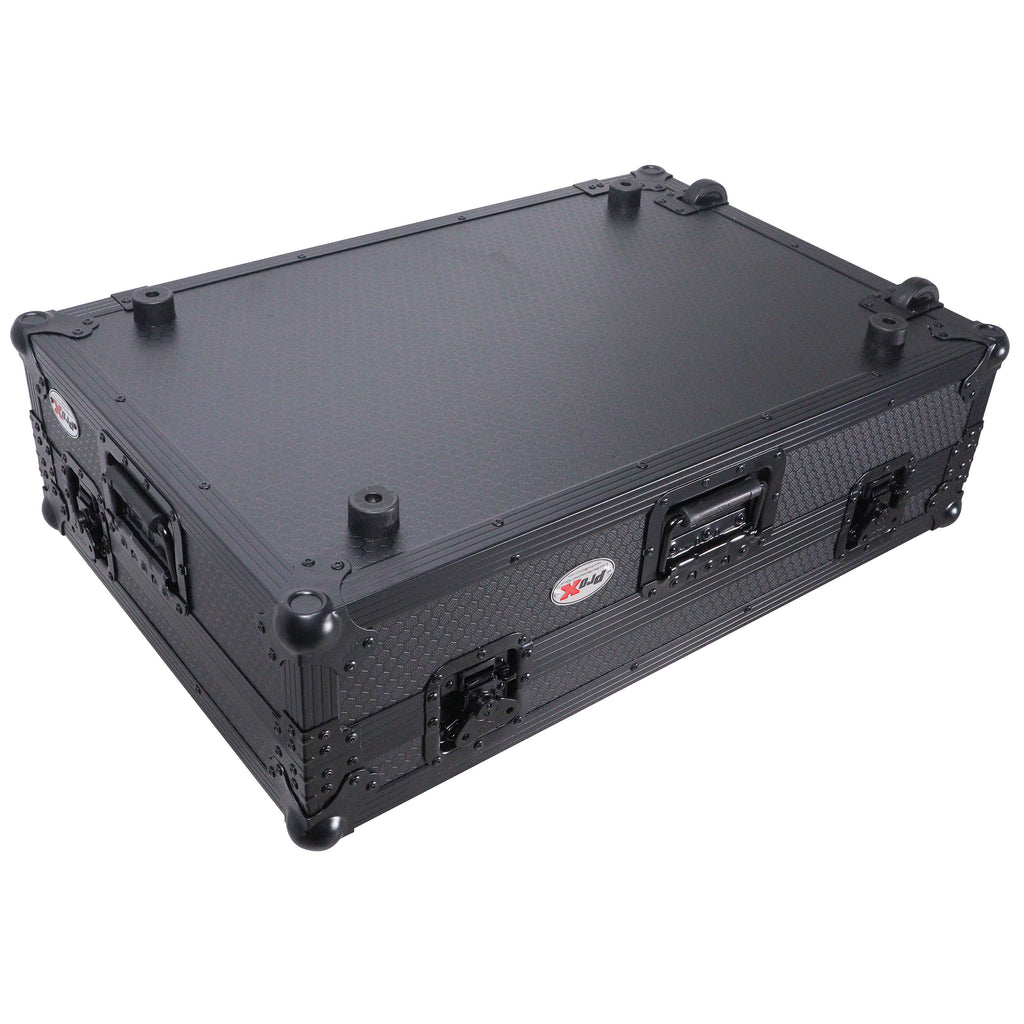 ATA Flight Case ATA Flight Case For Pioneer XDJ-RX3 DDJ-REV5 DJ Controller with 1U Rack Space and Wheels - Black