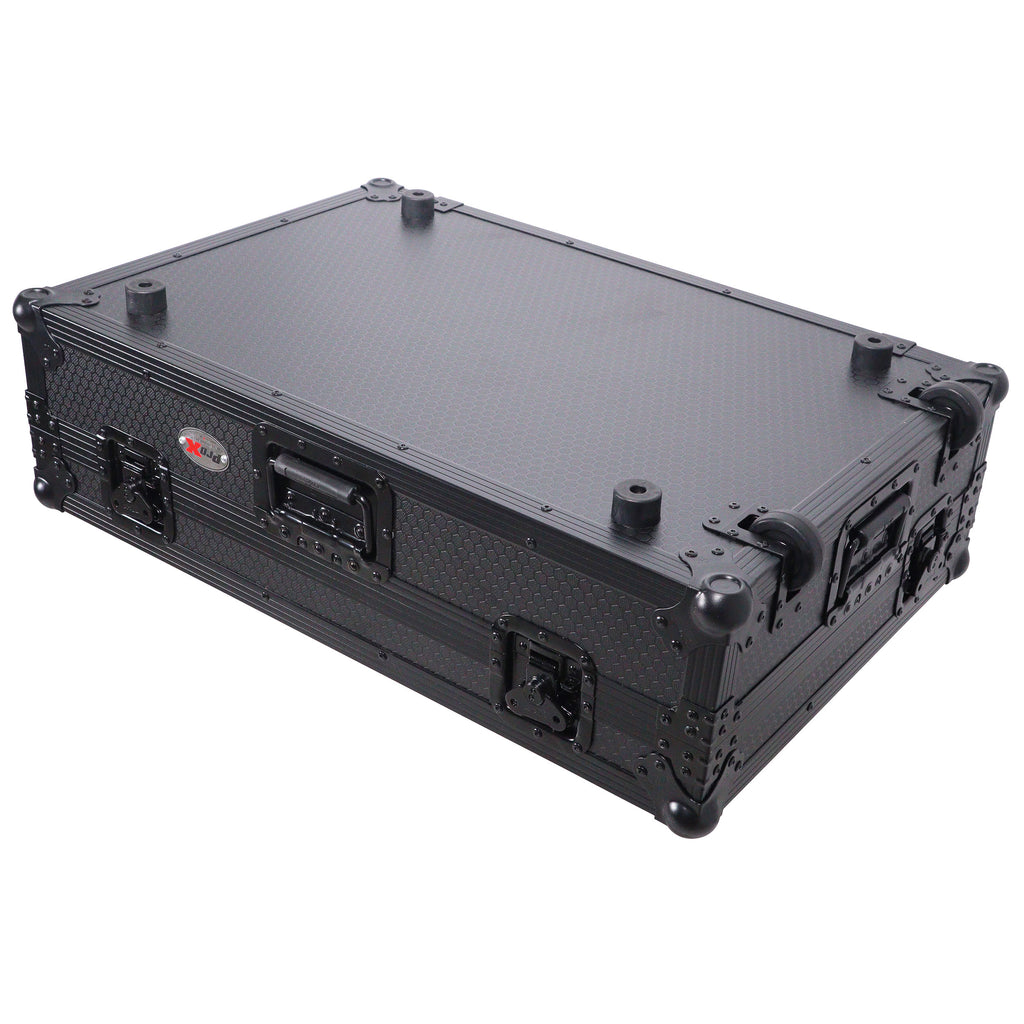 ATA Flight Case ATA Flight Case For Pioneer XDJ-RX3 DDJ-REV5 DJ Controller with 1U Rack Space and Wheels - Black