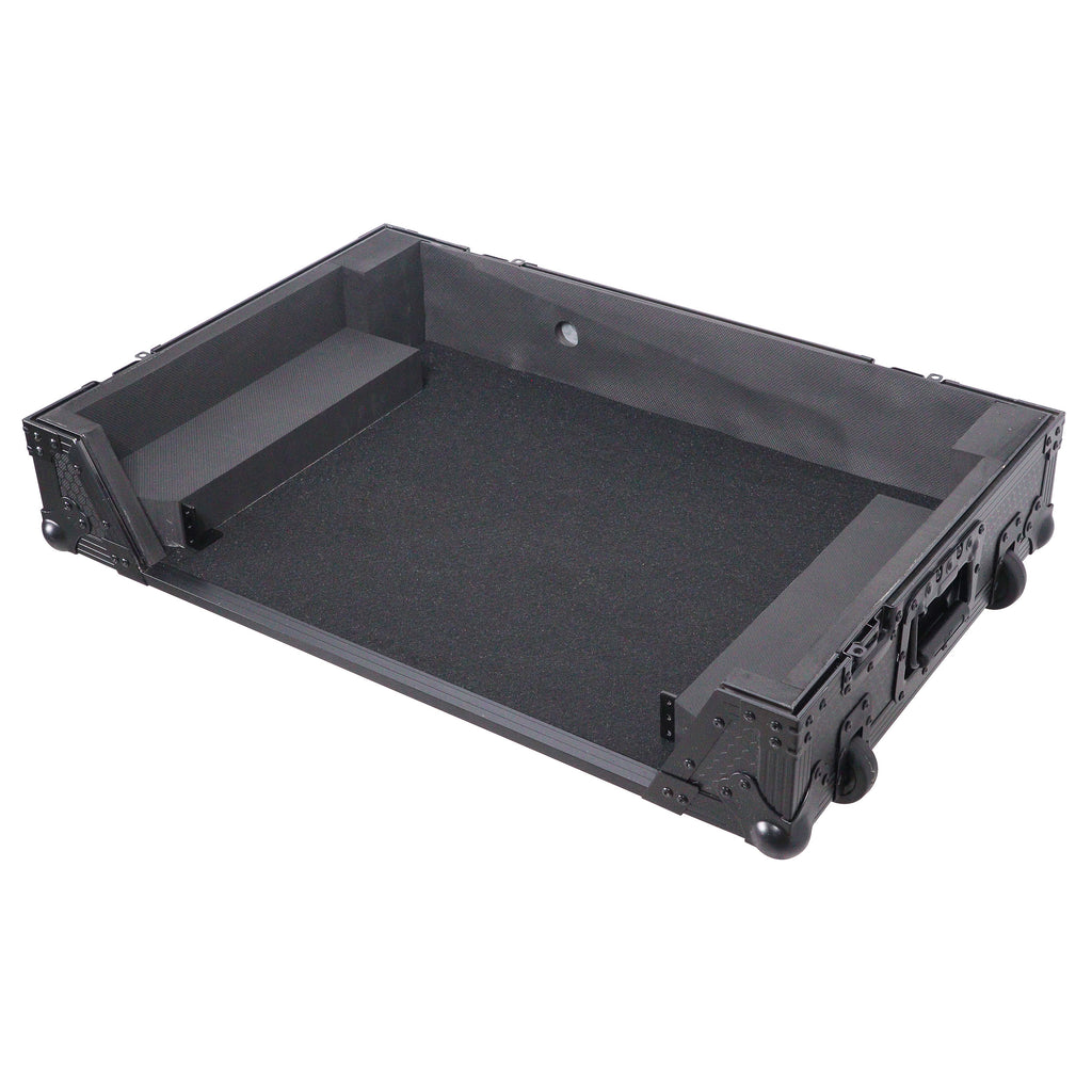 ATA Flight Case ATA Flight Case For Pioneer XDJ-RX3 DDJ-REV5 DJ Controller with 1U Rack Space and Wheels - Black