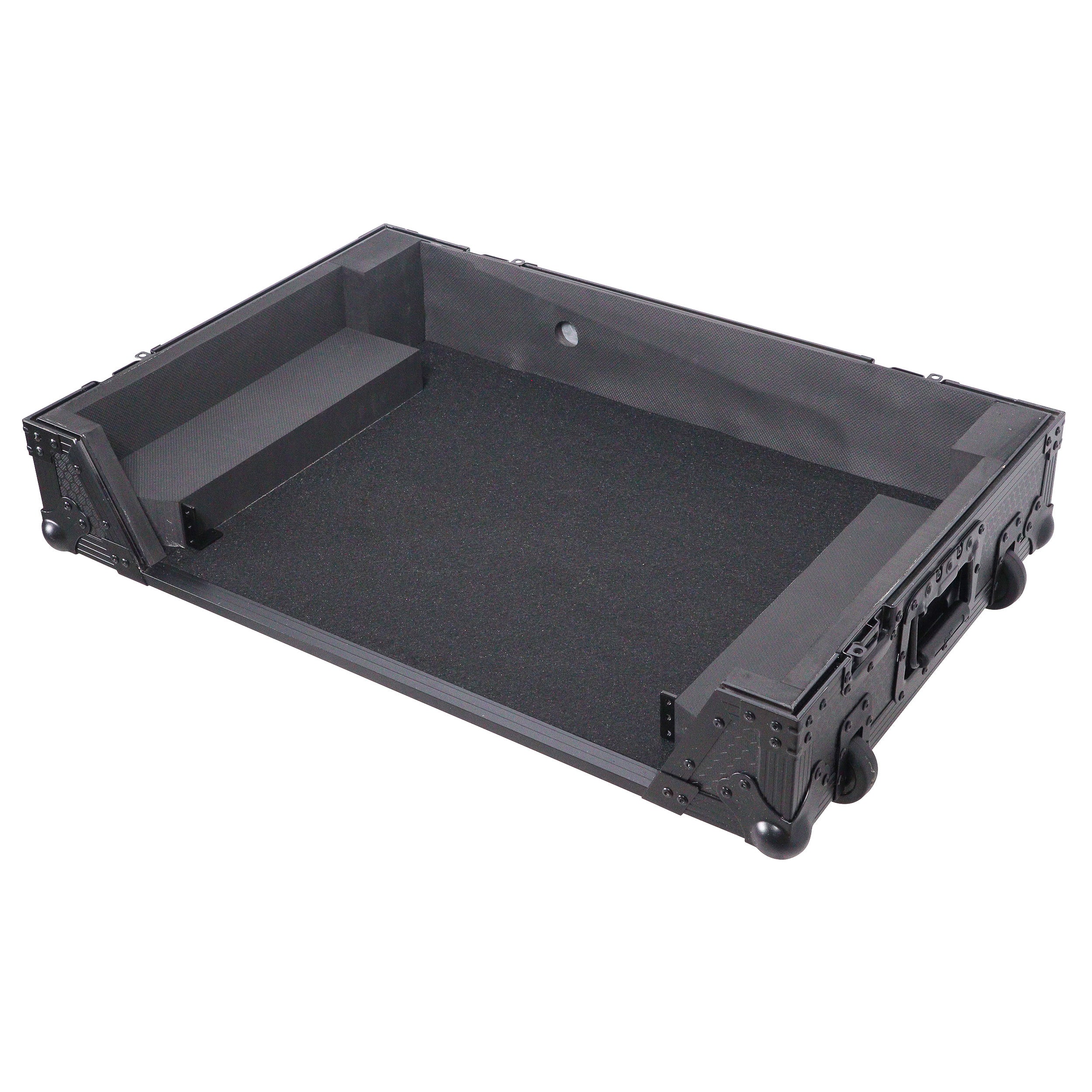 ATA Flight Case ATA Flight Case For Pioneer XDJ-RX3 DDJ-REV5 DJ Controller with 1U Rack Space and Wheels - Black