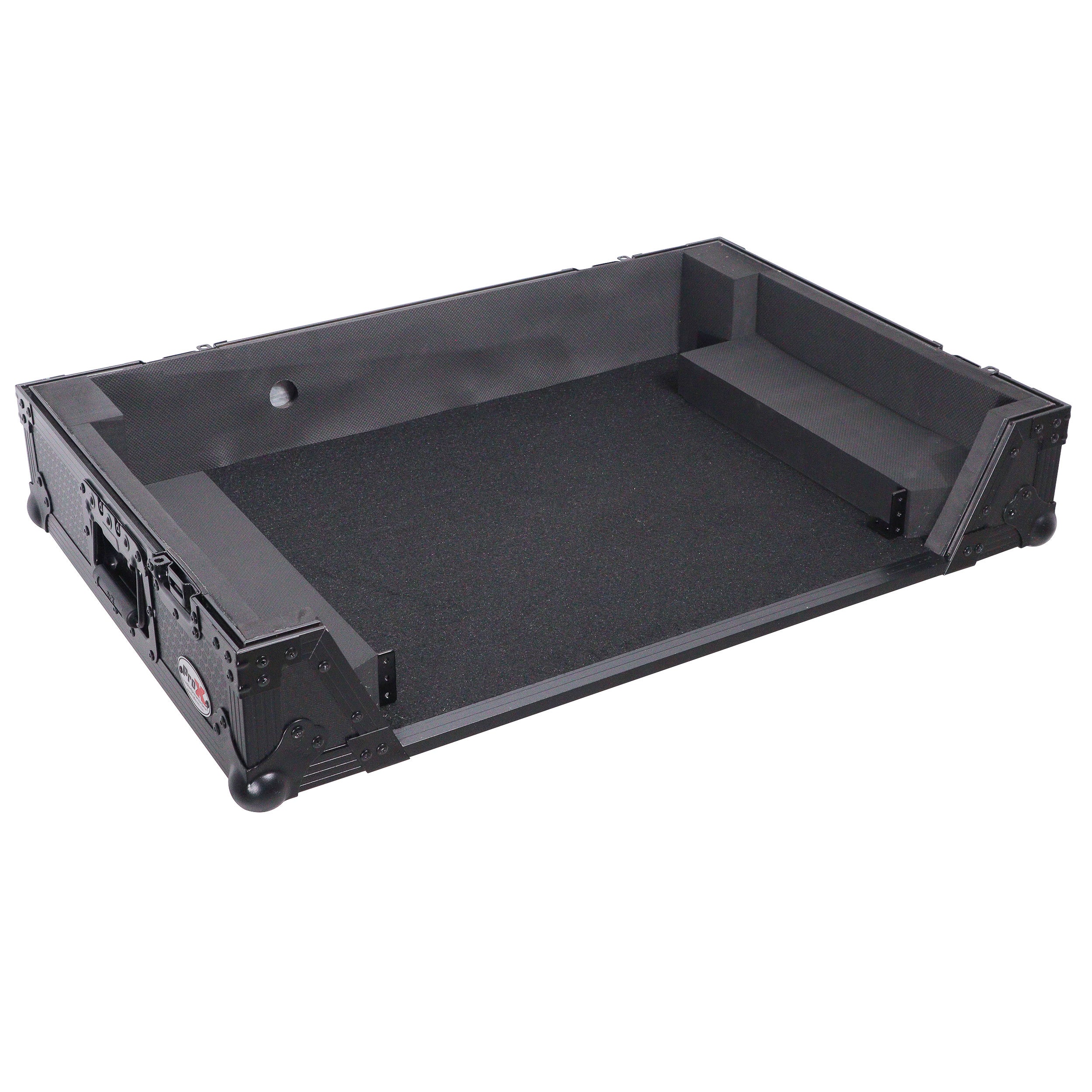 ATA Flight Case ATA Flight Case For Pioneer XDJ-RX3 DDJ-REV5 DJ Controller with 1U Rack Space and Wheels - Black