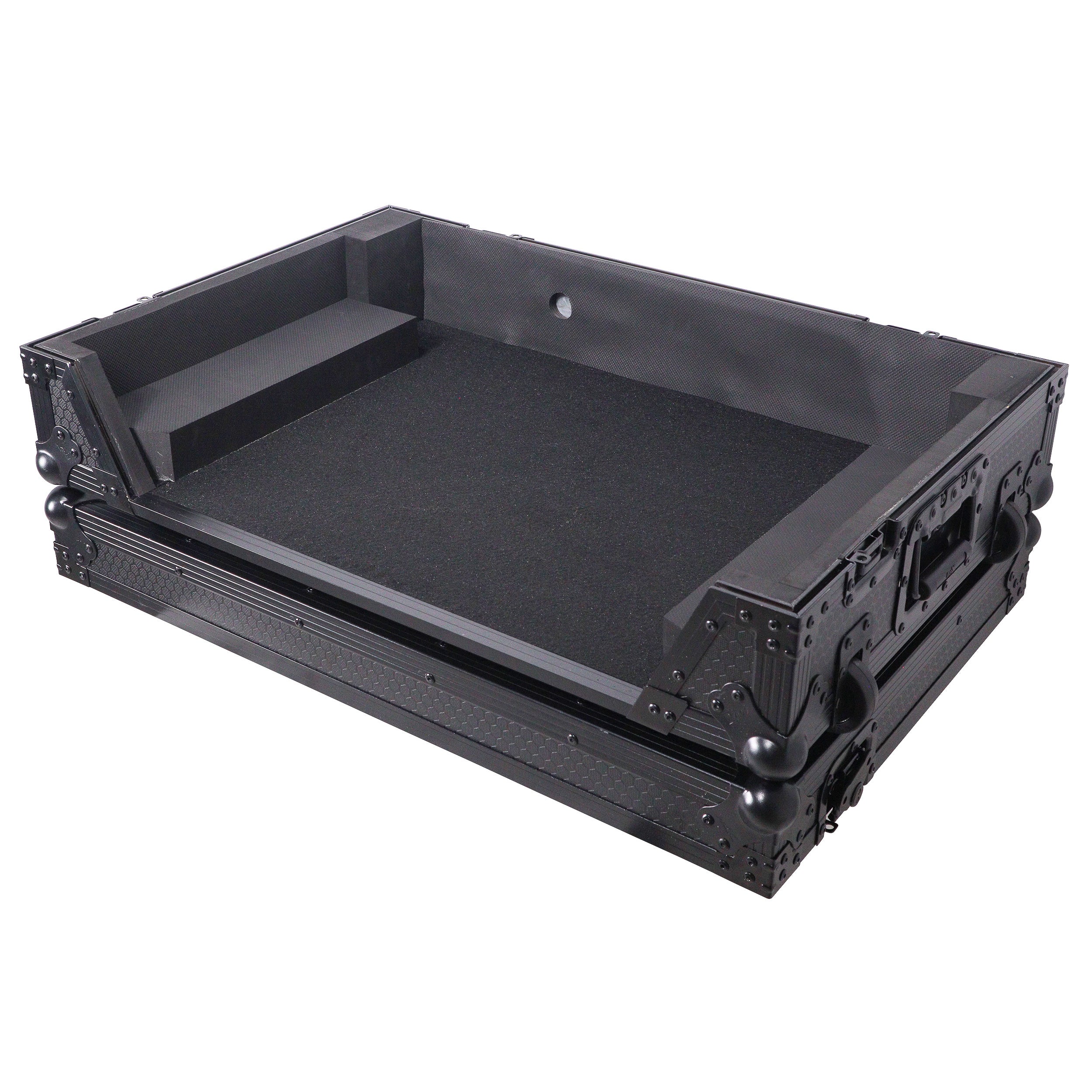 ATA Flight Case ATA Flight Case For Pioneer XDJ-RX3 DDJ-REV5 DJ Controller with 1U Rack Space and Wheels - Black