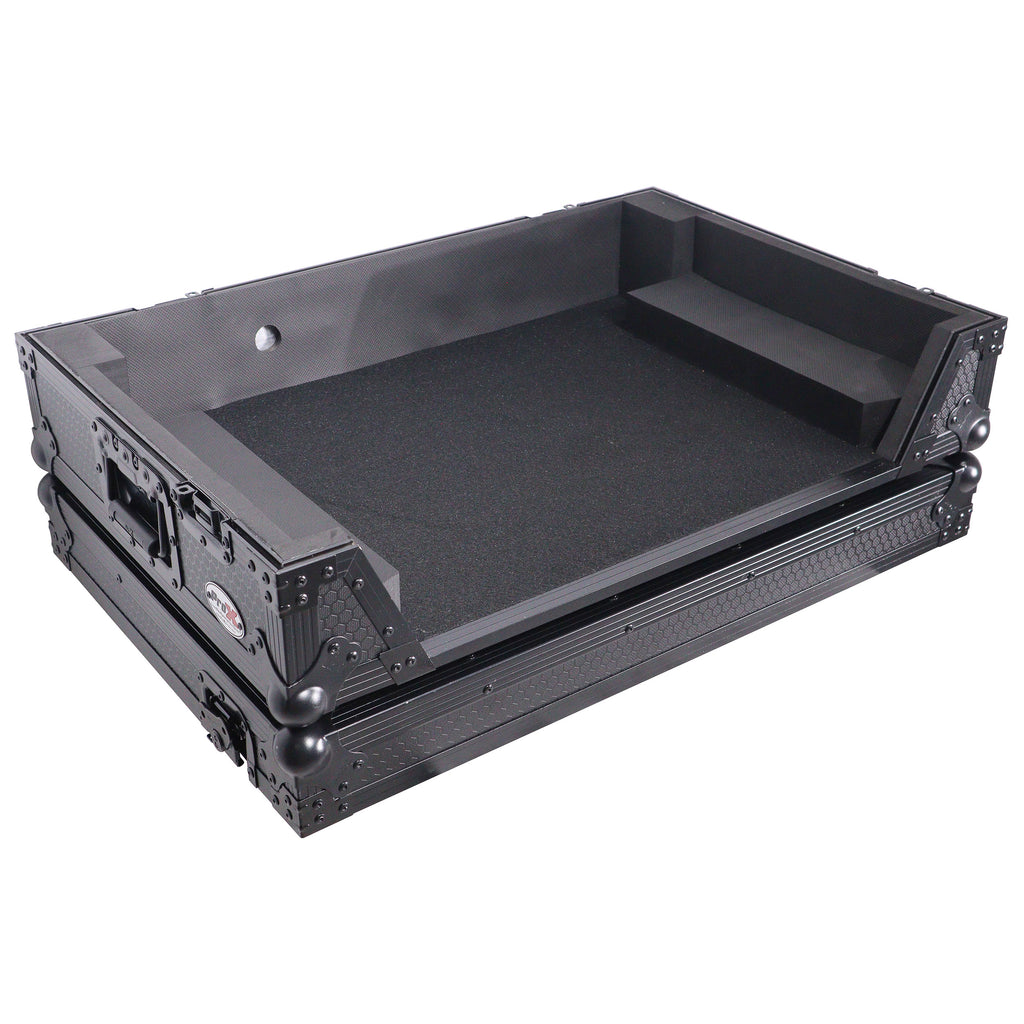 ATA Flight Case ATA Flight Case For Pioneer XDJ-RX3 DDJ-REV5 DJ Controller with 1U Rack Space and Wheels - Black