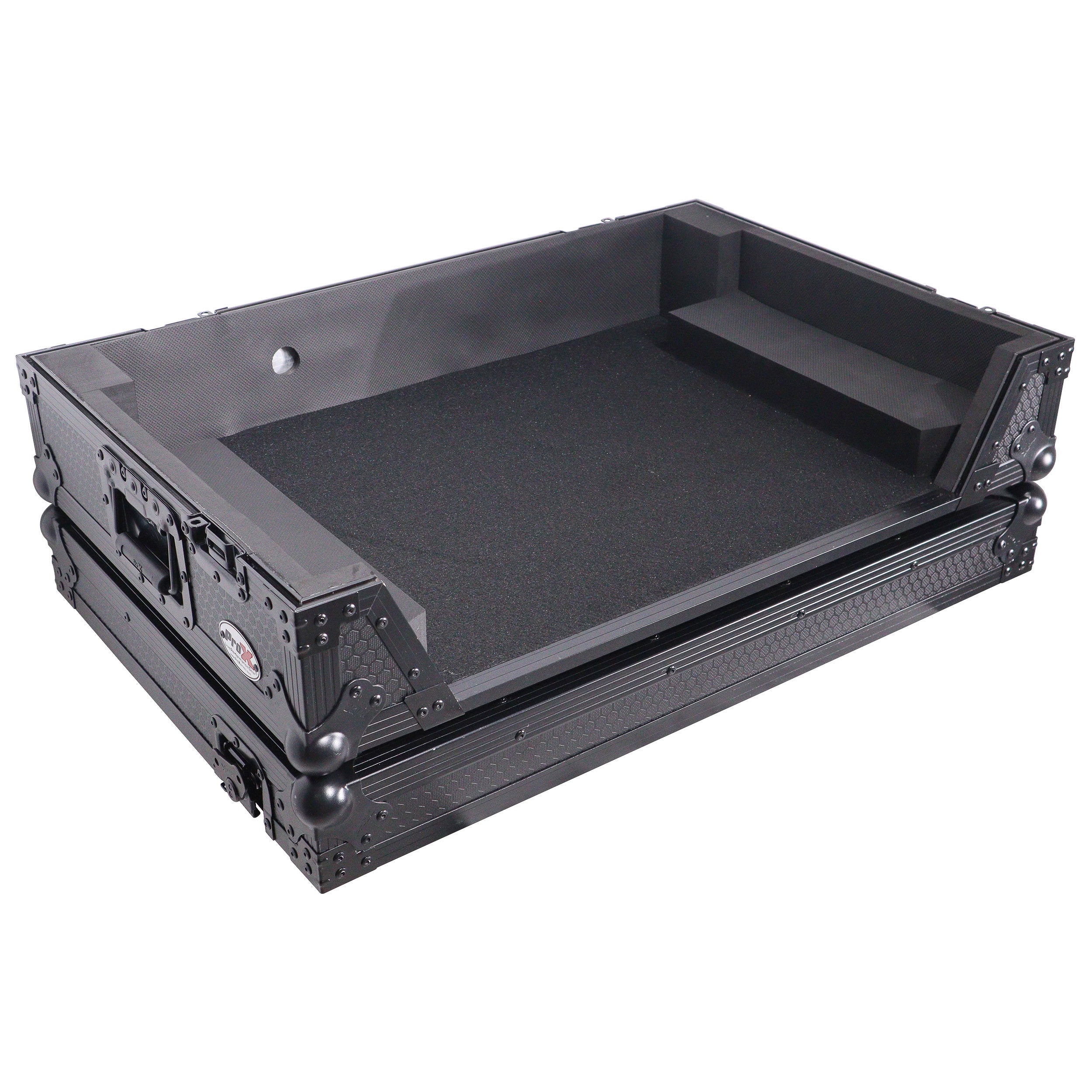 ATA Flight Case ATA Flight Case For Pioneer XDJ-RX3 DDJ-REV5 DJ Controller with 1U Rack Space and Wheels - Black