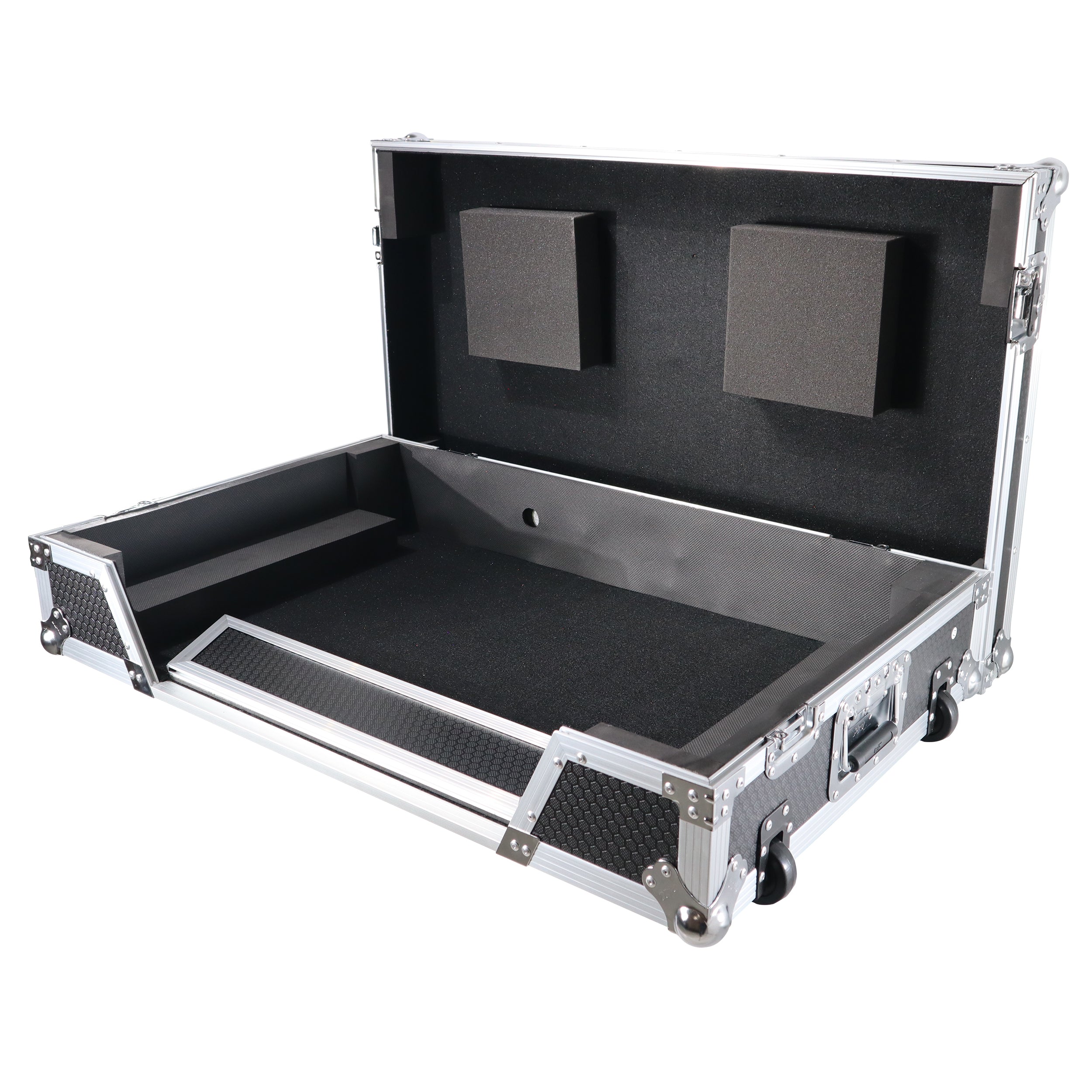 ATA Flight Case for Pioneer DDJ-FLX6 DJ Controller with 1U Rack Space and Wheels