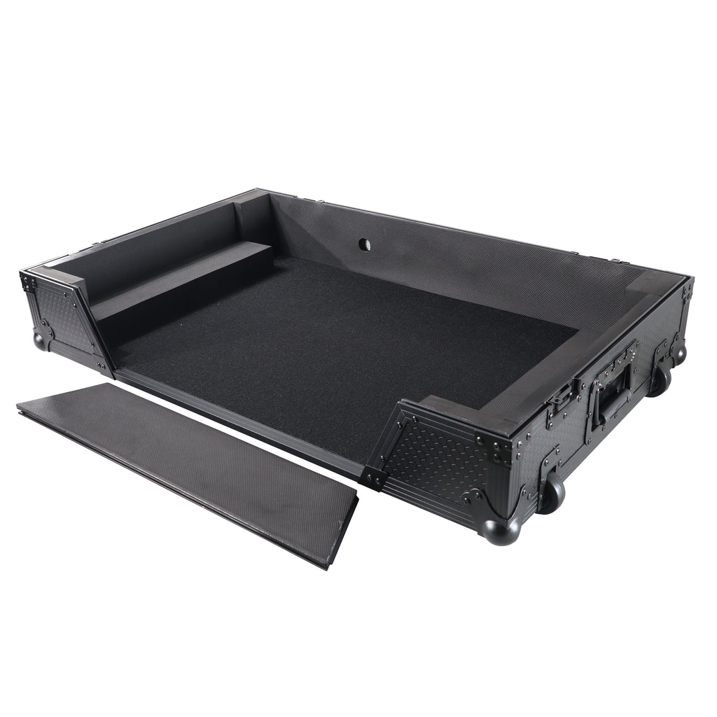 ATA Flight Style Road Case for Pioneer DDJ-FLX6 DJ Controller with 1U Rack Space and Wheels Black