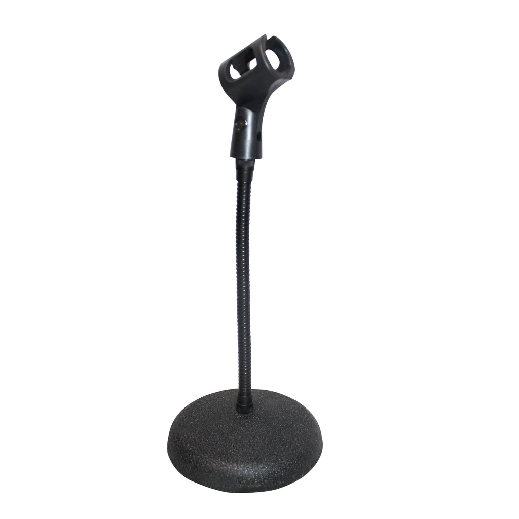 Gooseneck Desktop Microphone Stand With 6" Round Base