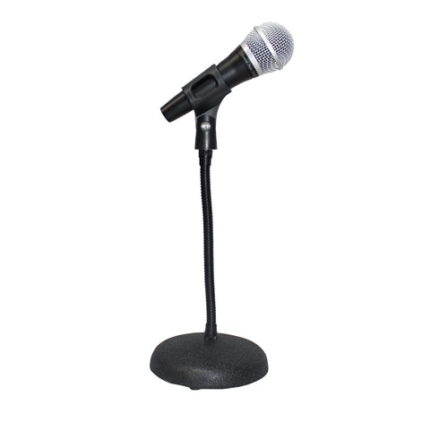 10PCS Gooseneck Desktop Microphone Stand With 6" Round Base