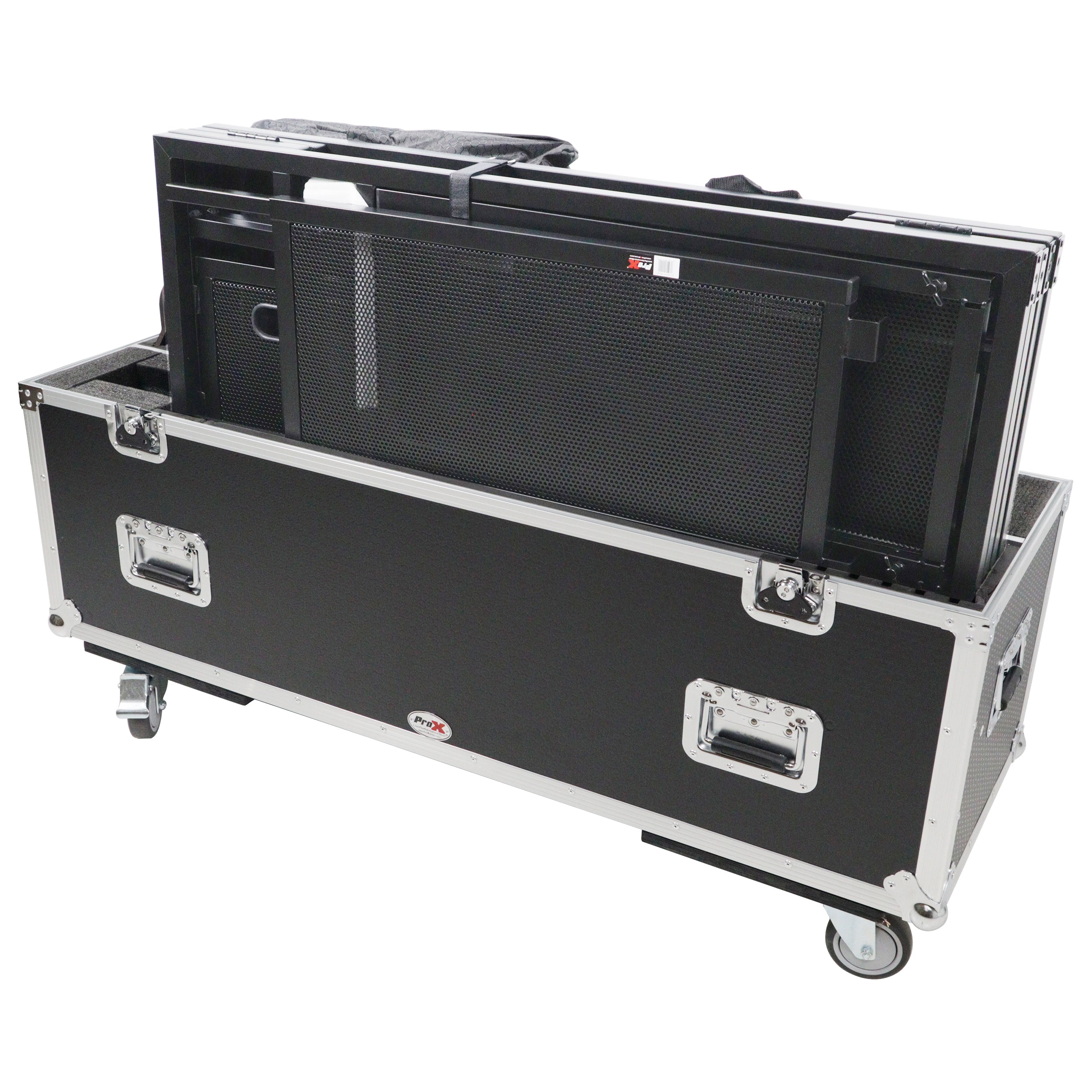 ATA Case for up to 50" LED LCD TV and Mesa Media DJ Facade Workstation