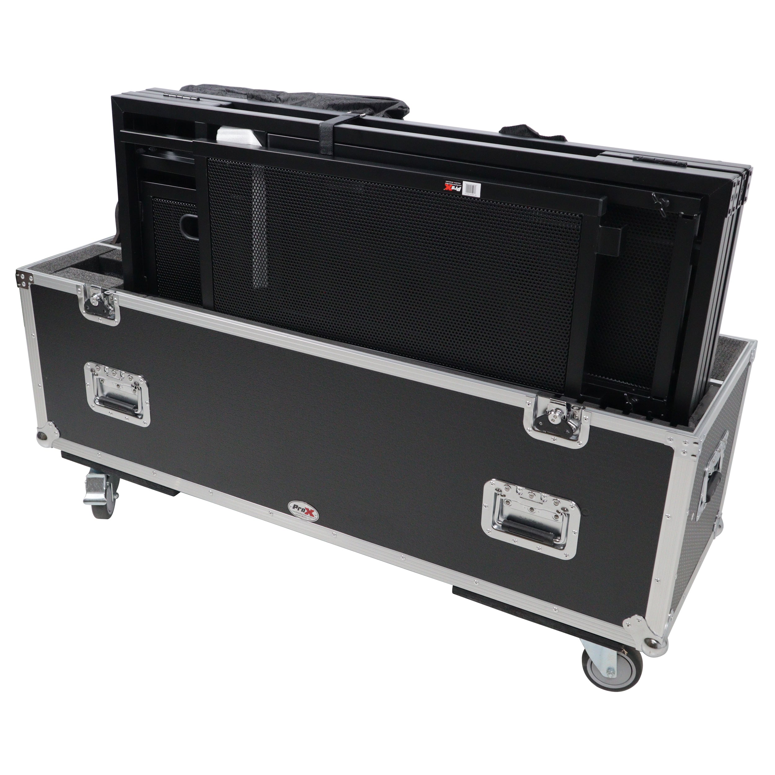 ATA Case for up to 50" LED LCD TV and Mesa Media DJ Facade Workstation