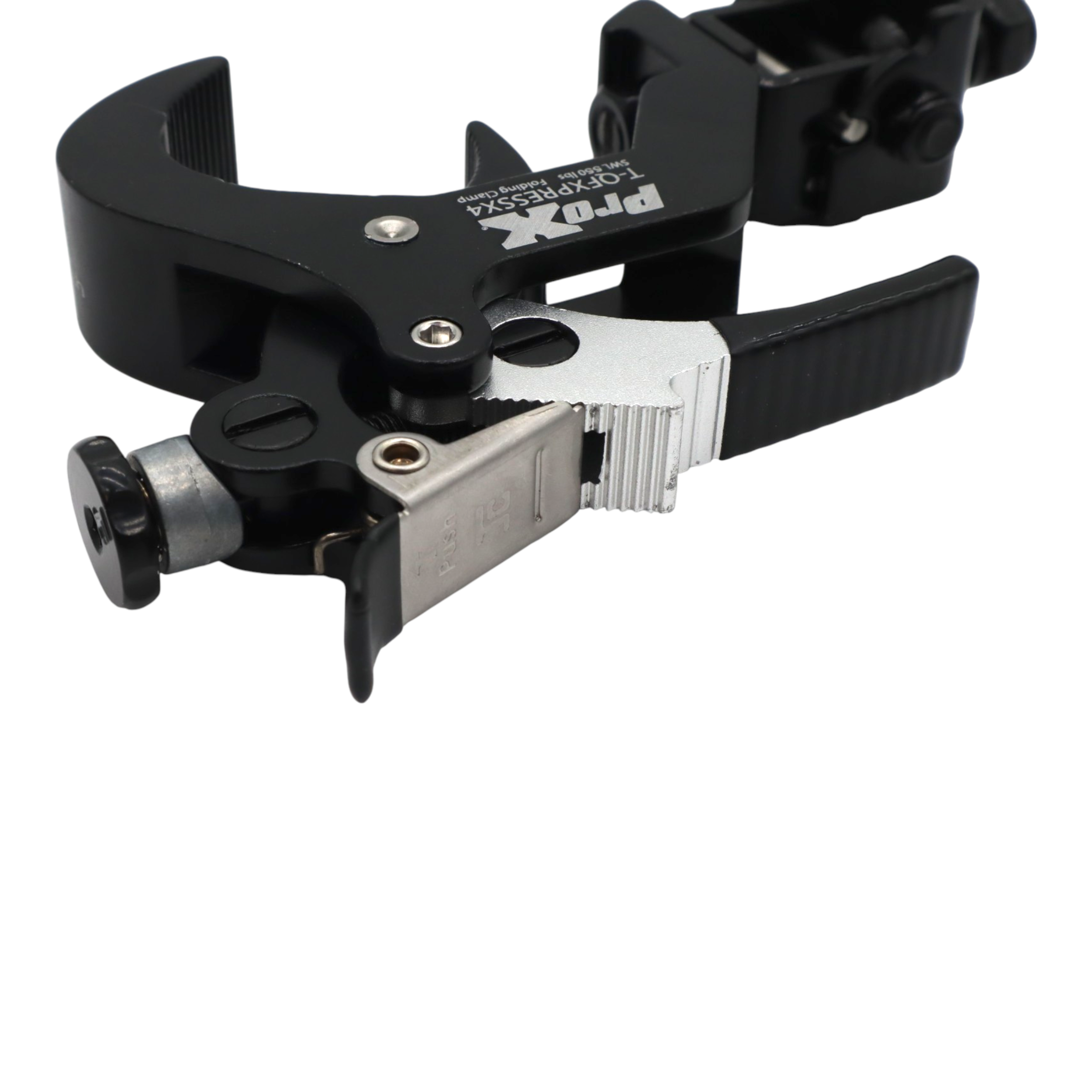 6PCS 4 Quick 90º Folding XPress Trigger Truss Clamp Clamp Moving Head Adapters with Quick Press Trigger Truss 2 in. Black Finish