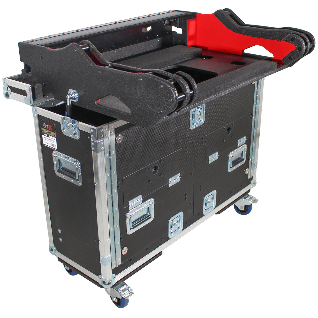ChamSys MagicQ MQ250 Flip-Ready Hydraulic Console Easy Retracting Lifting Flight Case with wheels