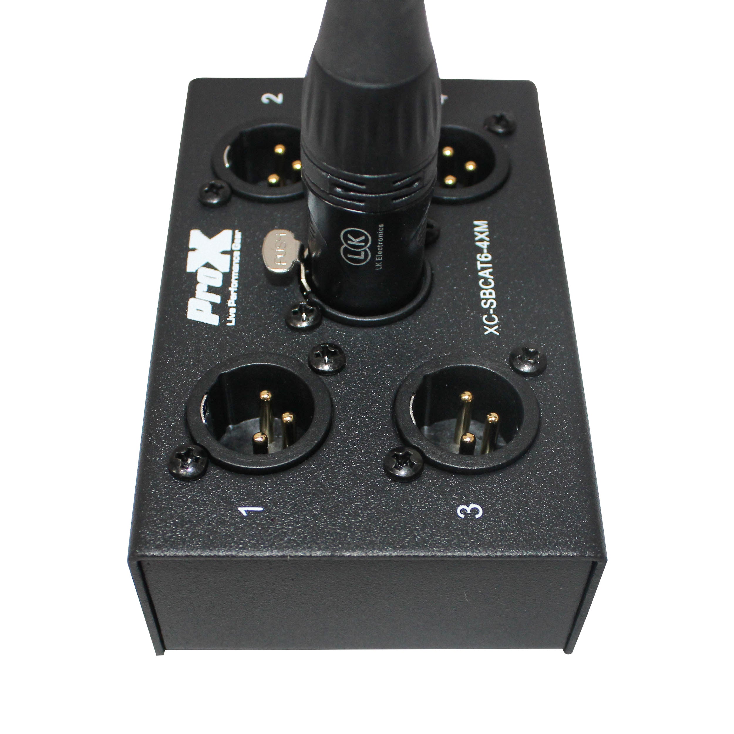 4 Channel XLR-M CAT6 Audio/DMX Portable Snake Box