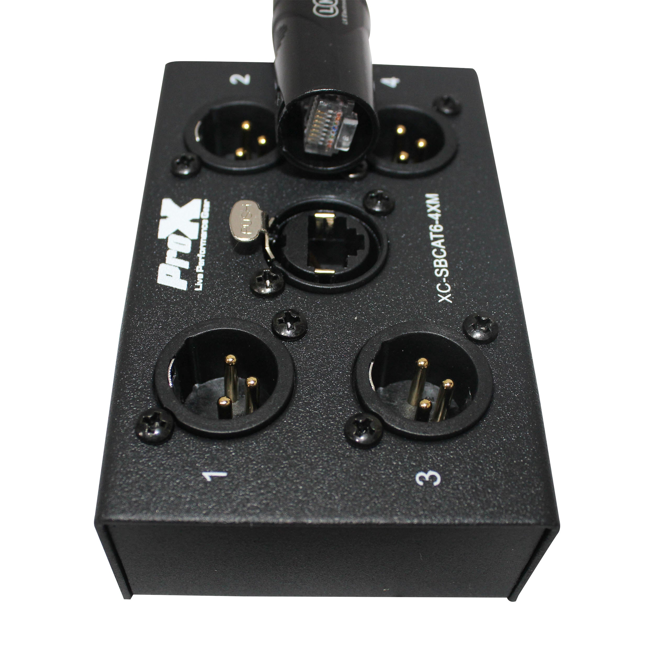 4 Channel XLR-M CAT6 Audio/DMX Portable Snake Box
