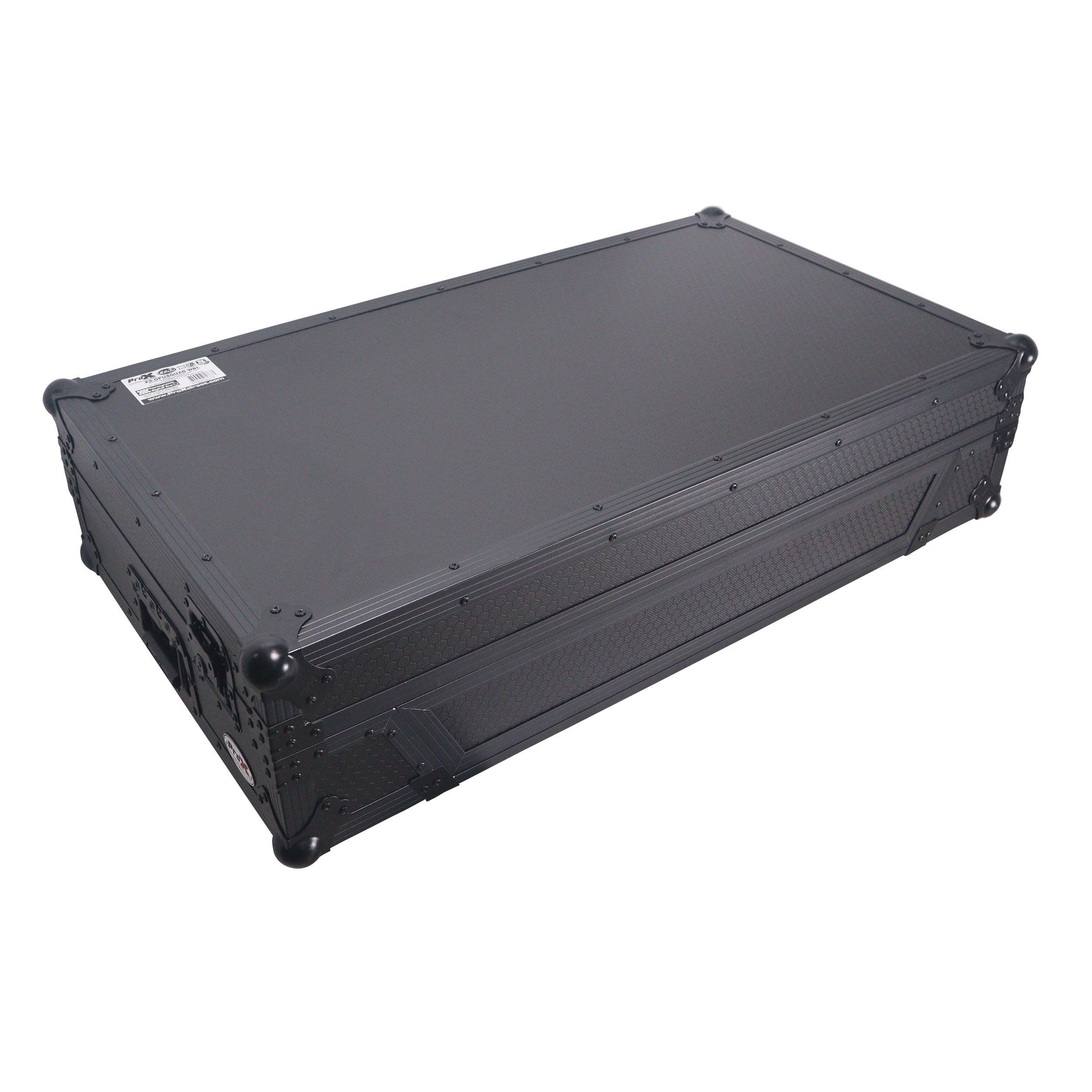 ATA Style Flight Case for Pioneer DDJ-REV7 DJ Controller with Wheels and 1U Rackspace Black Finish