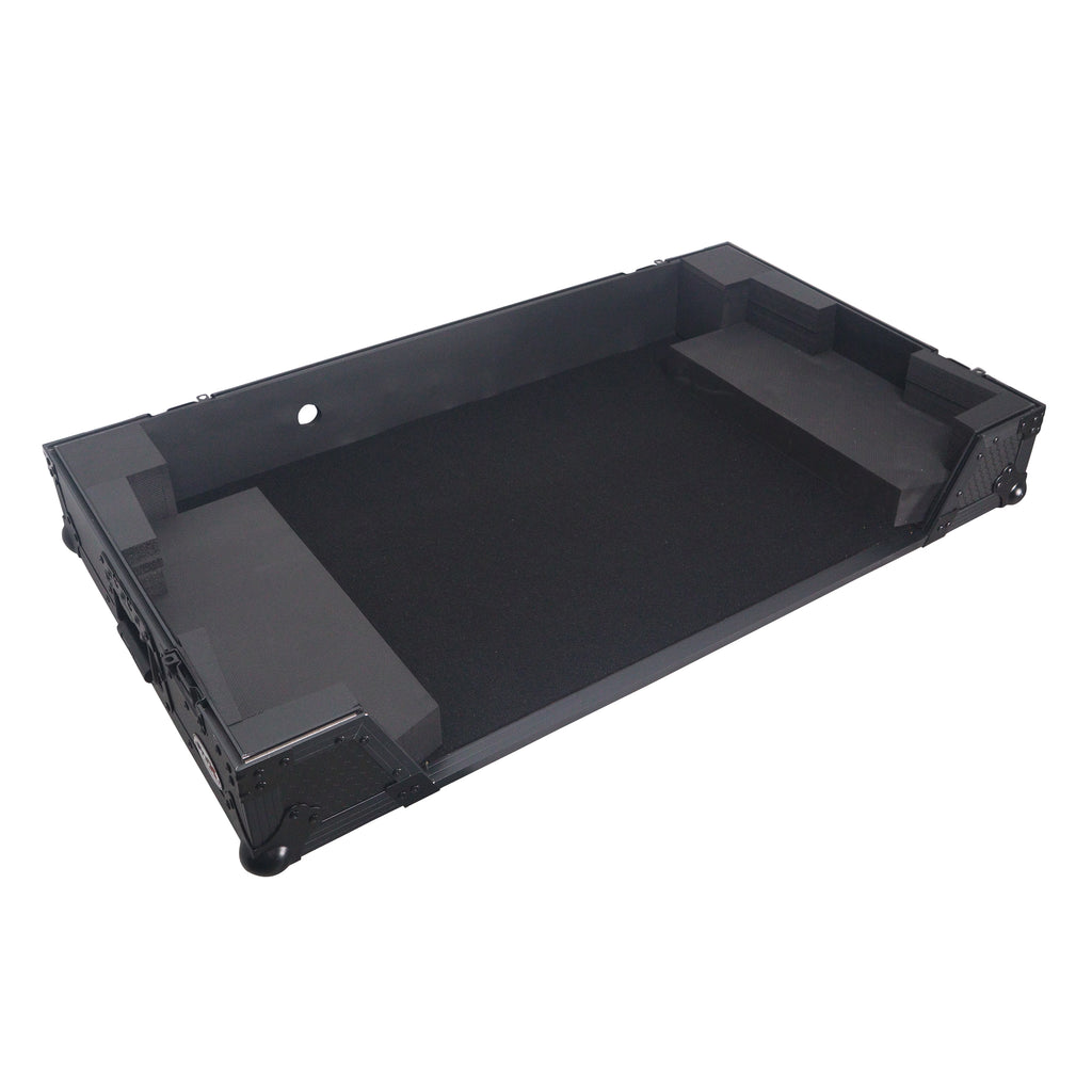 ATA Style Flight Case for Pioneer DDJ-REV7 DJ Controller with Wheels and 1U Rackspace Black Finish