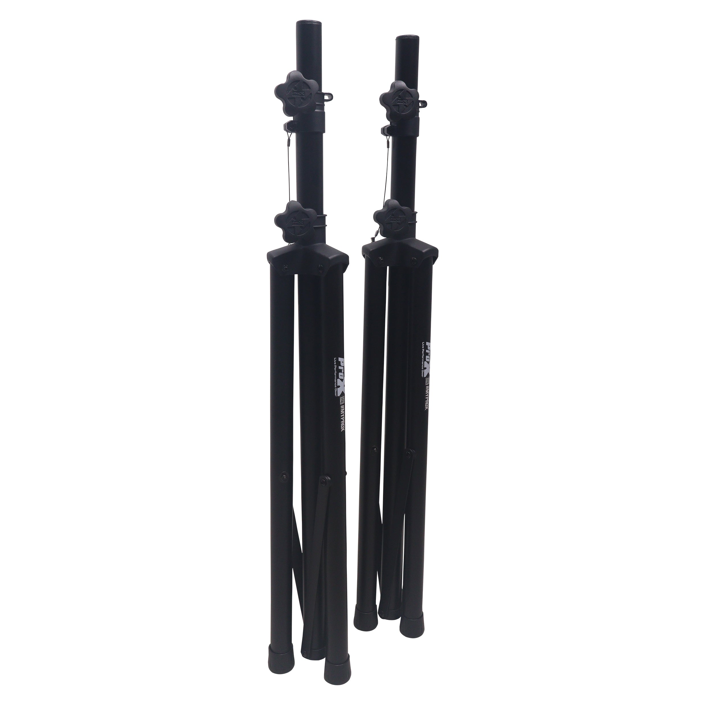 Set of 2 Heavy Duty Speaker Tripod Stands 6 ft. (44"-72") W/Bag