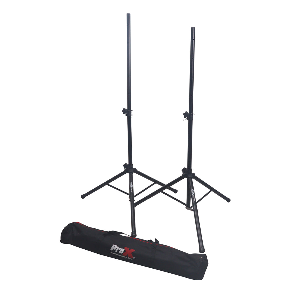 2PCS Set of 2 Heavy Duty Speaker Tripod Stands 6 ft. (44"-72") W/Bag