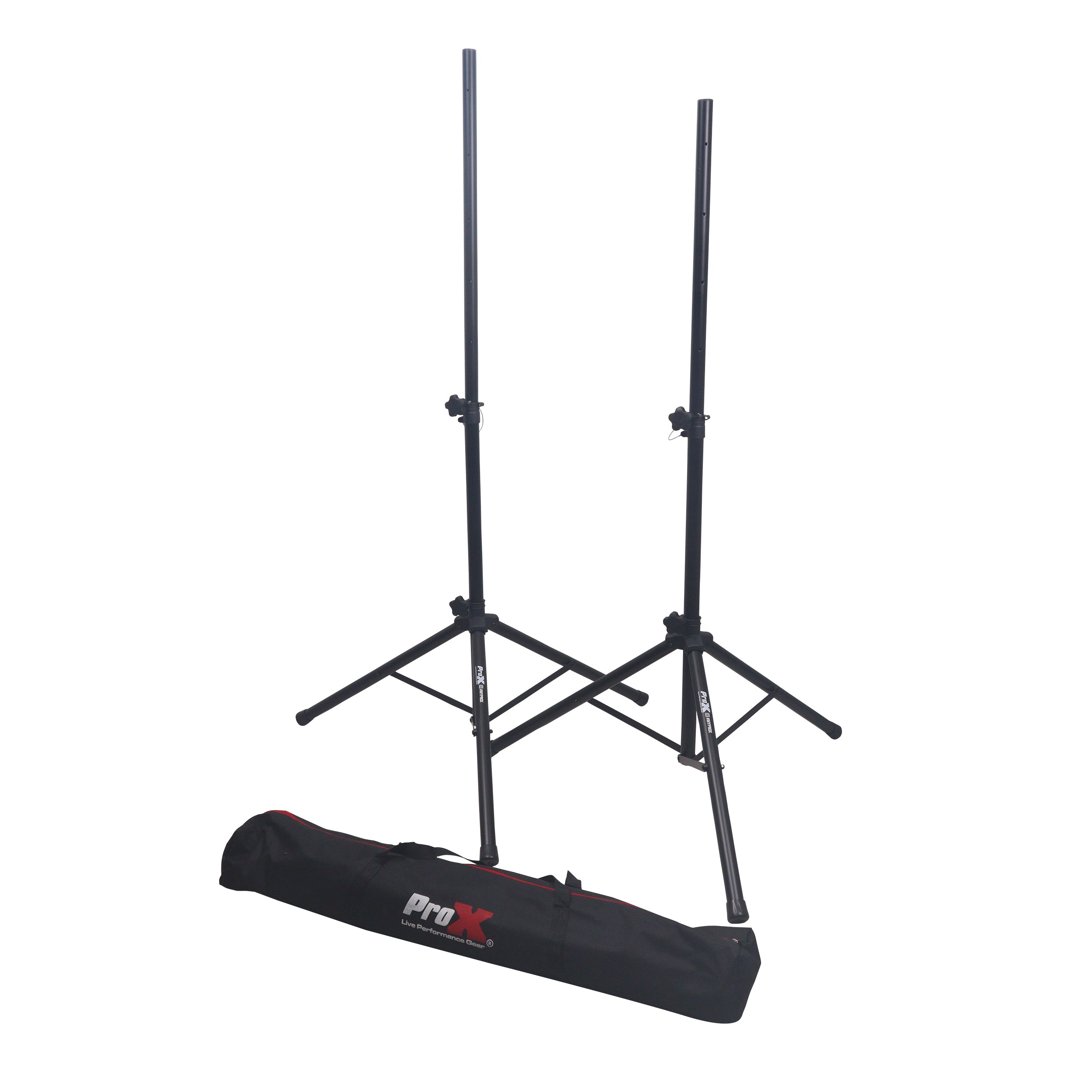 2PCS Set of 2 Heavy Duty Speaker Tripod Stands 6 ft. (44"-72") W/Bag