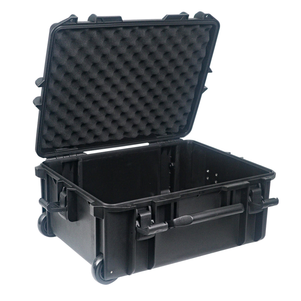 UltronX MEDIUM Water Resistant ABS Molded Portable Storage Case for Audio Camera Tactical includes cut pluck foam - 14x19x7.5