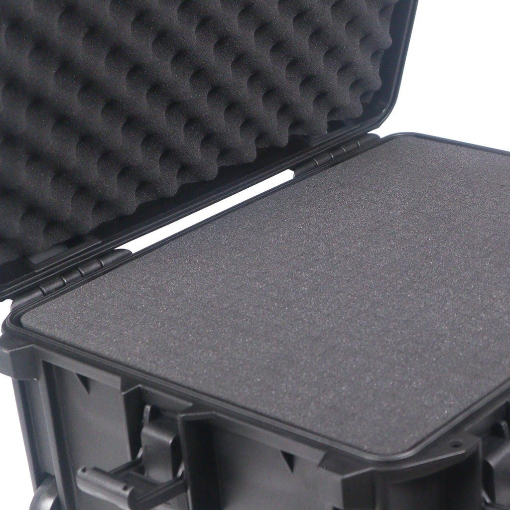 UltronX MEDIUM Water Resistant ABS Molded Portable Storage Case for Audio Camera Tactical includes cut pluck foam - 14x19x7.5
