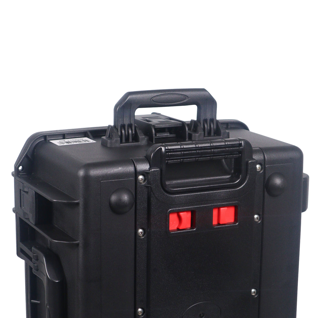 UltronX MEDIUM Water Resistant ABS Molded Portable Storage Case for Audio Camera Tactical includes cut pluck foam - 14x19x7.5