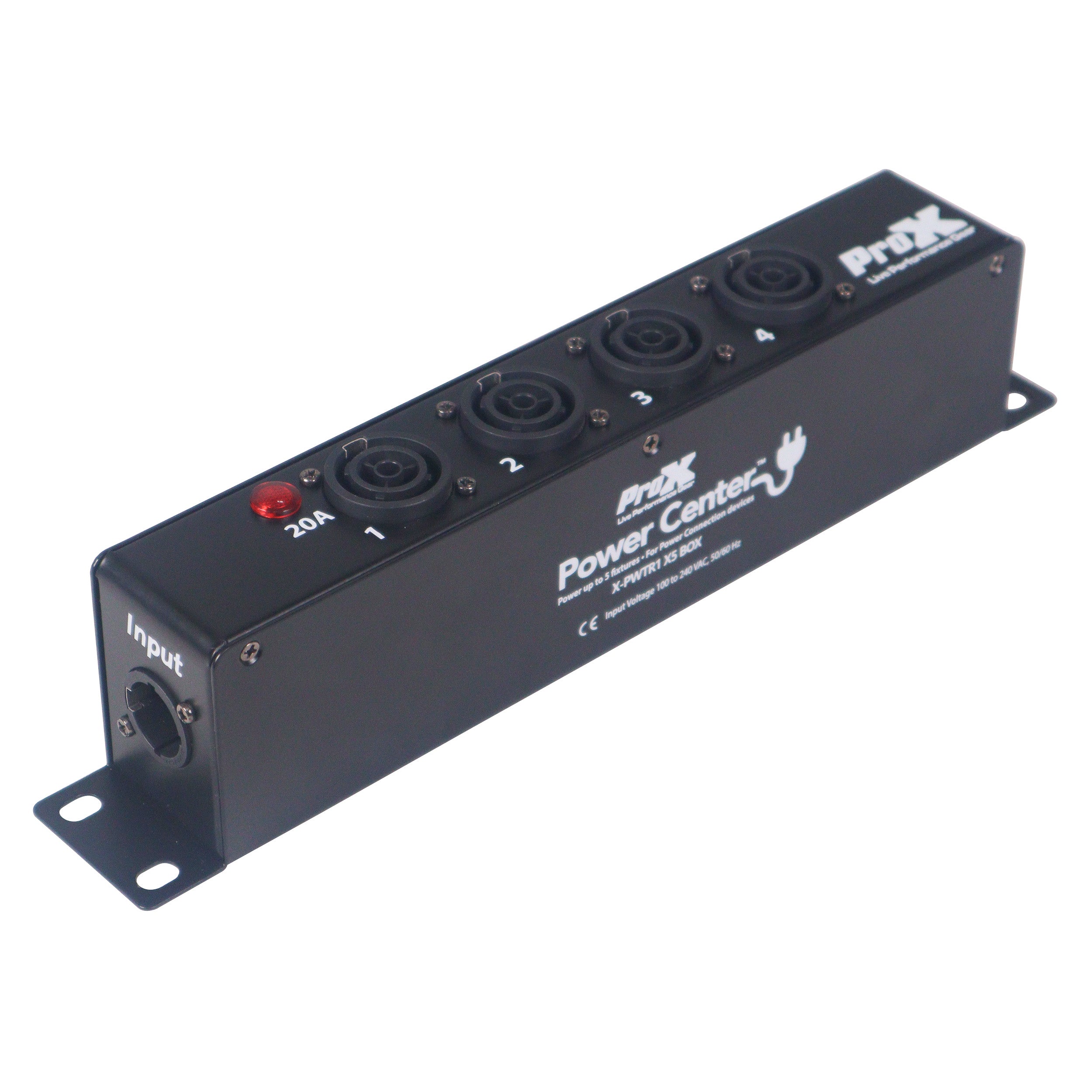 PowerCenter 4-way Power Splitter Box for True Power Connection Powers 5 Devices with Power Cord