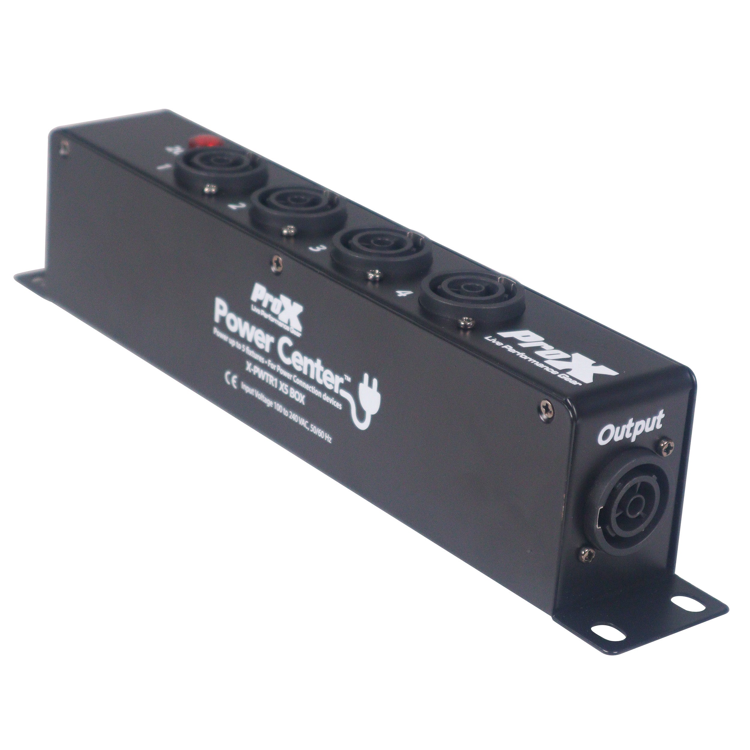 PowerCenter 4-way Power Splitter Box for True Power Connection Powers 5 Devices with Power Cord