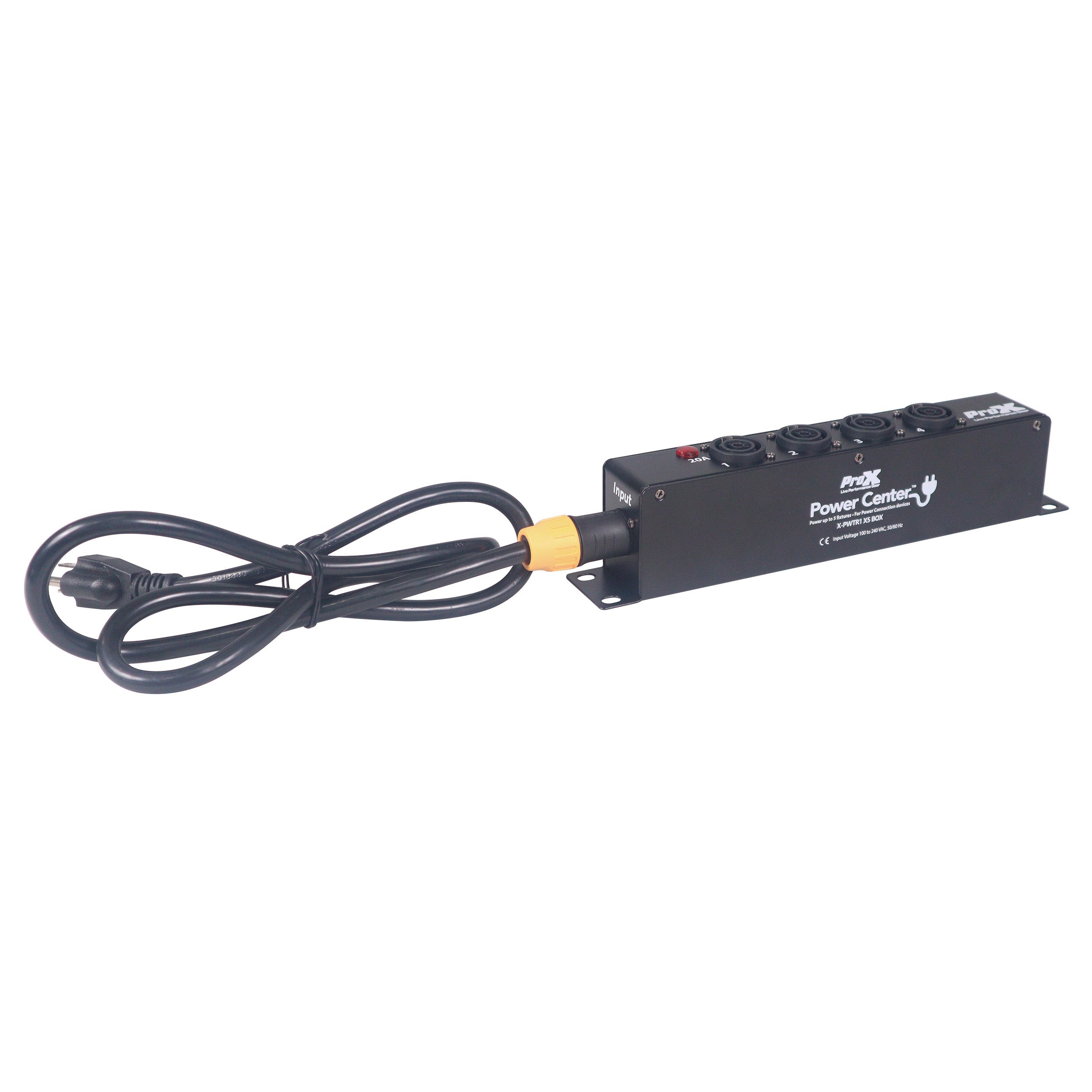 PowerCenter 4-way Power Splitter Box for True Power Connection Powers 5 Devices with Power Cord