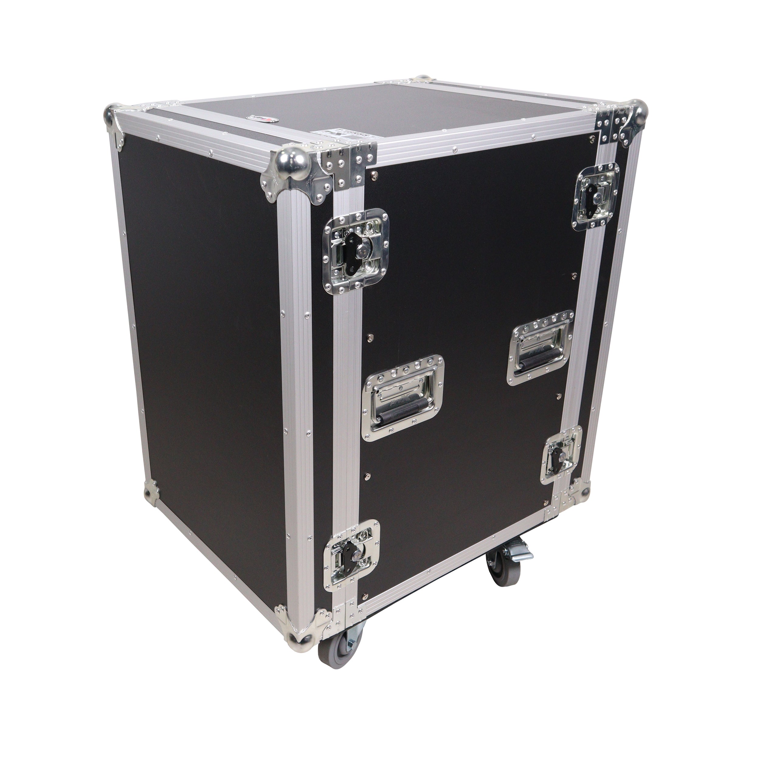 16U Vertical Amp Rack Mount Flight Case with Caster Wheels