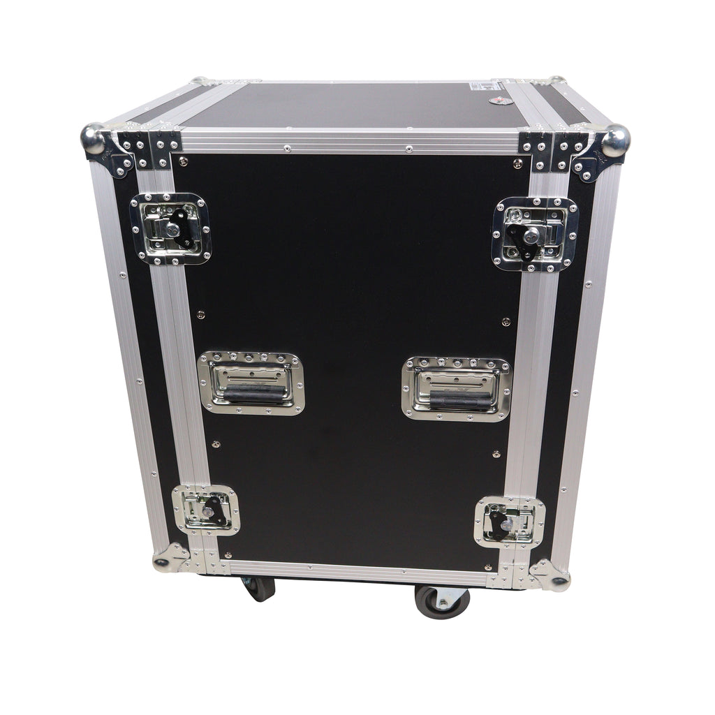 16U Vertical Amp Rack Mount Flight Case with Caster Wheels