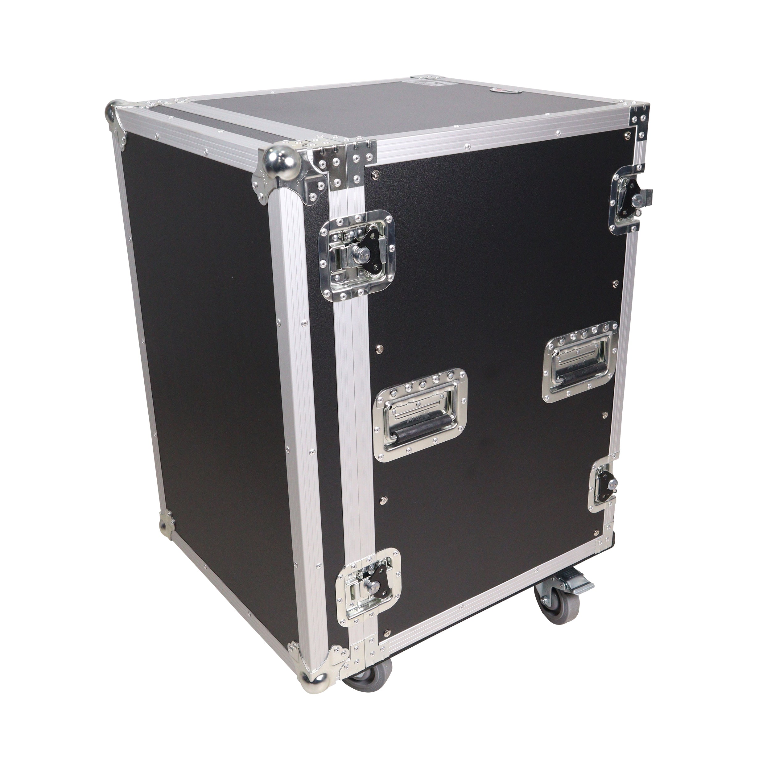 16U Vertical Amp Rack Mount Flight Case with Caster Wheels