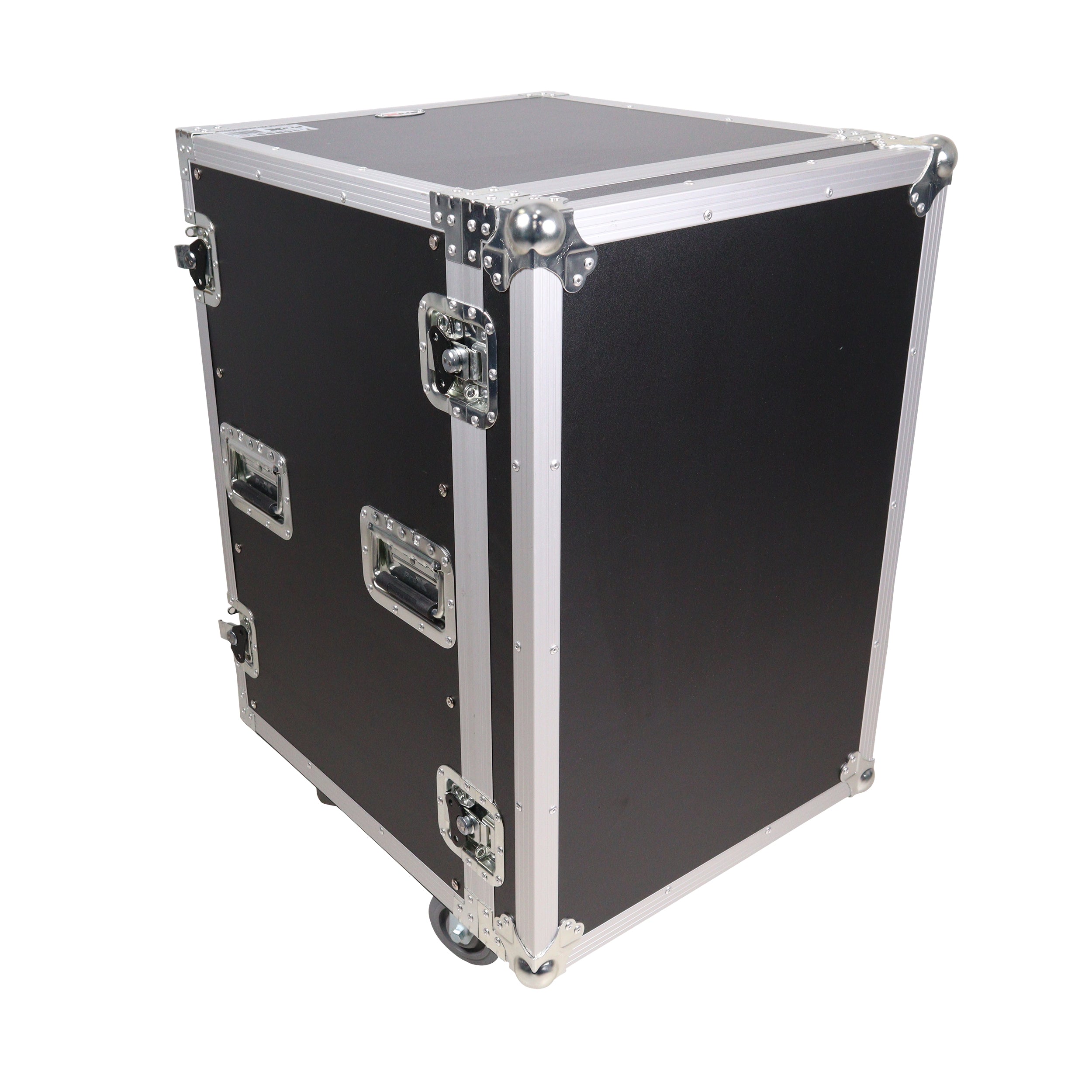16U Vertical Amp Rack Mount Flight Case with Caster Wheels
