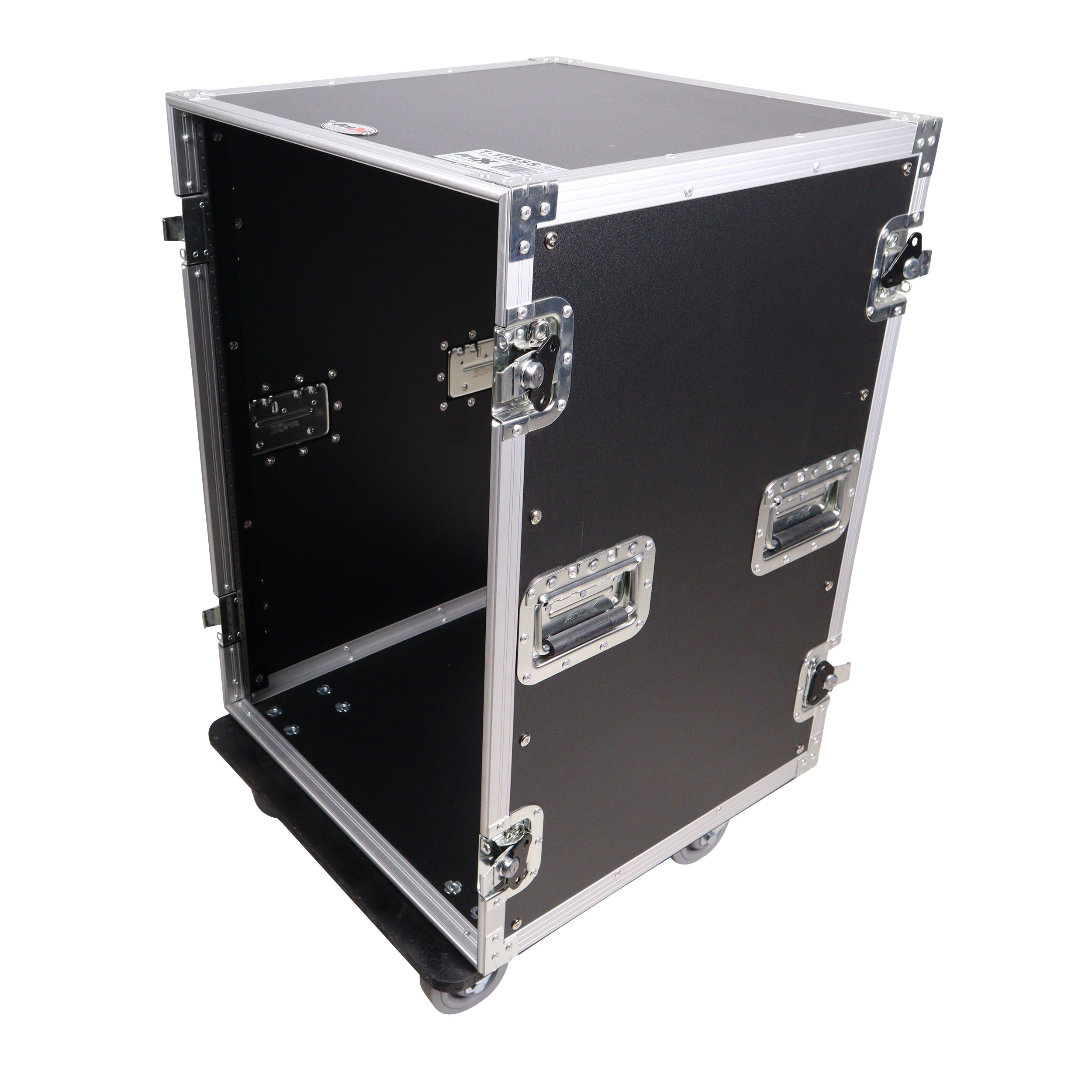 16U Vertical Amp Rack Mount Flight Case with Caster Wheels