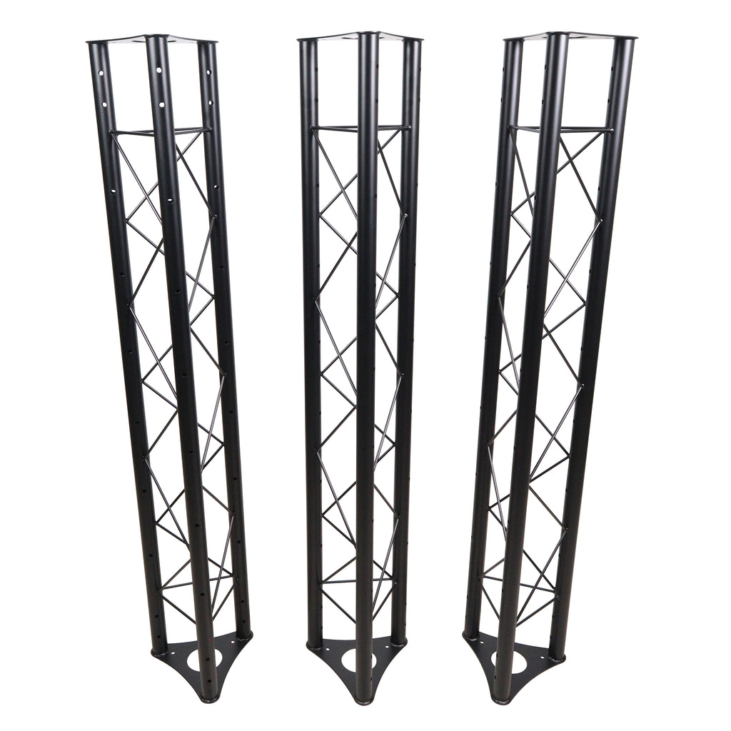 10-Feet Height Adjustable Portable Crank Lighting Stand System with included 2x T-Bars Triangle Truss for 5ft 10ft 15ft Width