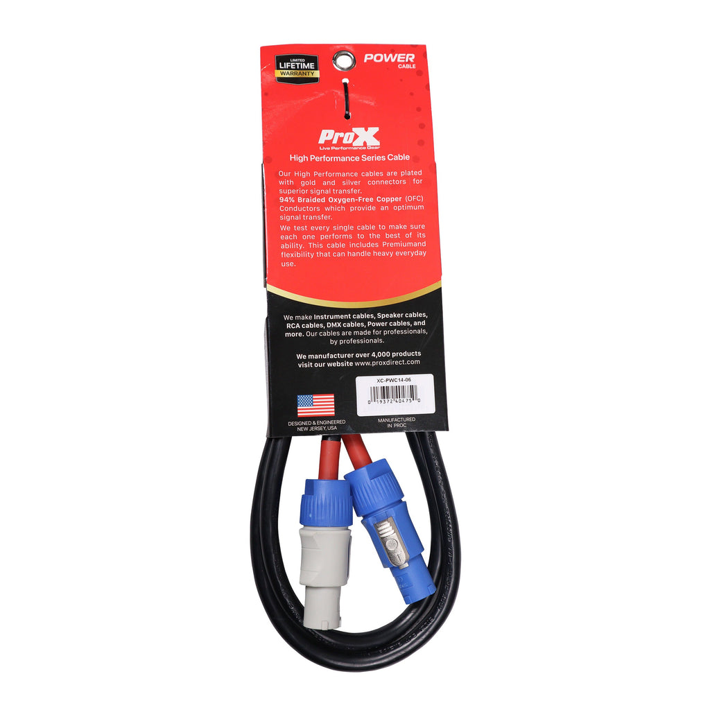 10PCS 6 Ft. 14 AWG High Performance Link Grey Male to Blue Male for Power Connection compatible devices