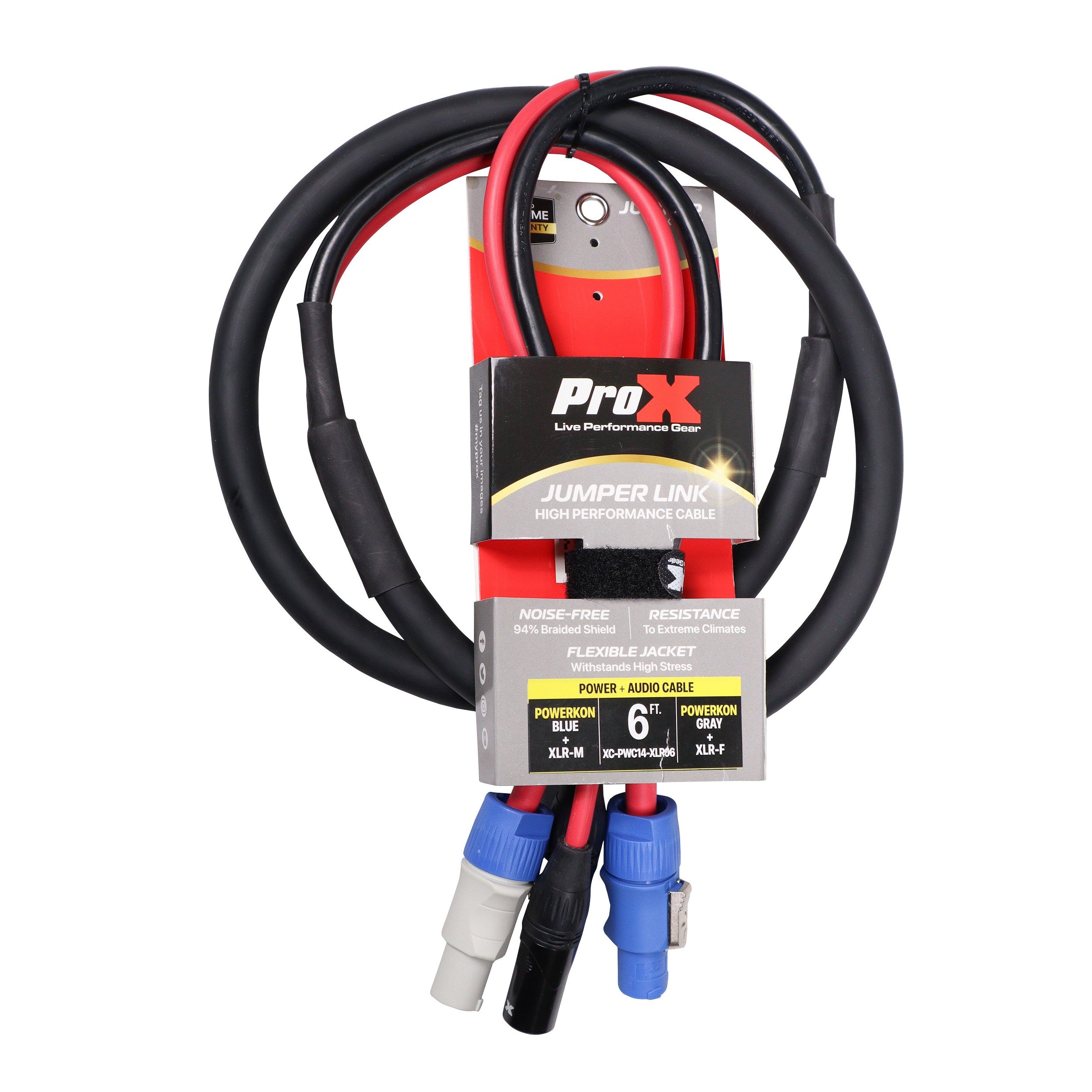 10PCS 6' Ft Dual 14AWG Powerkon to Dual XLR Combo Link Jumper Cable