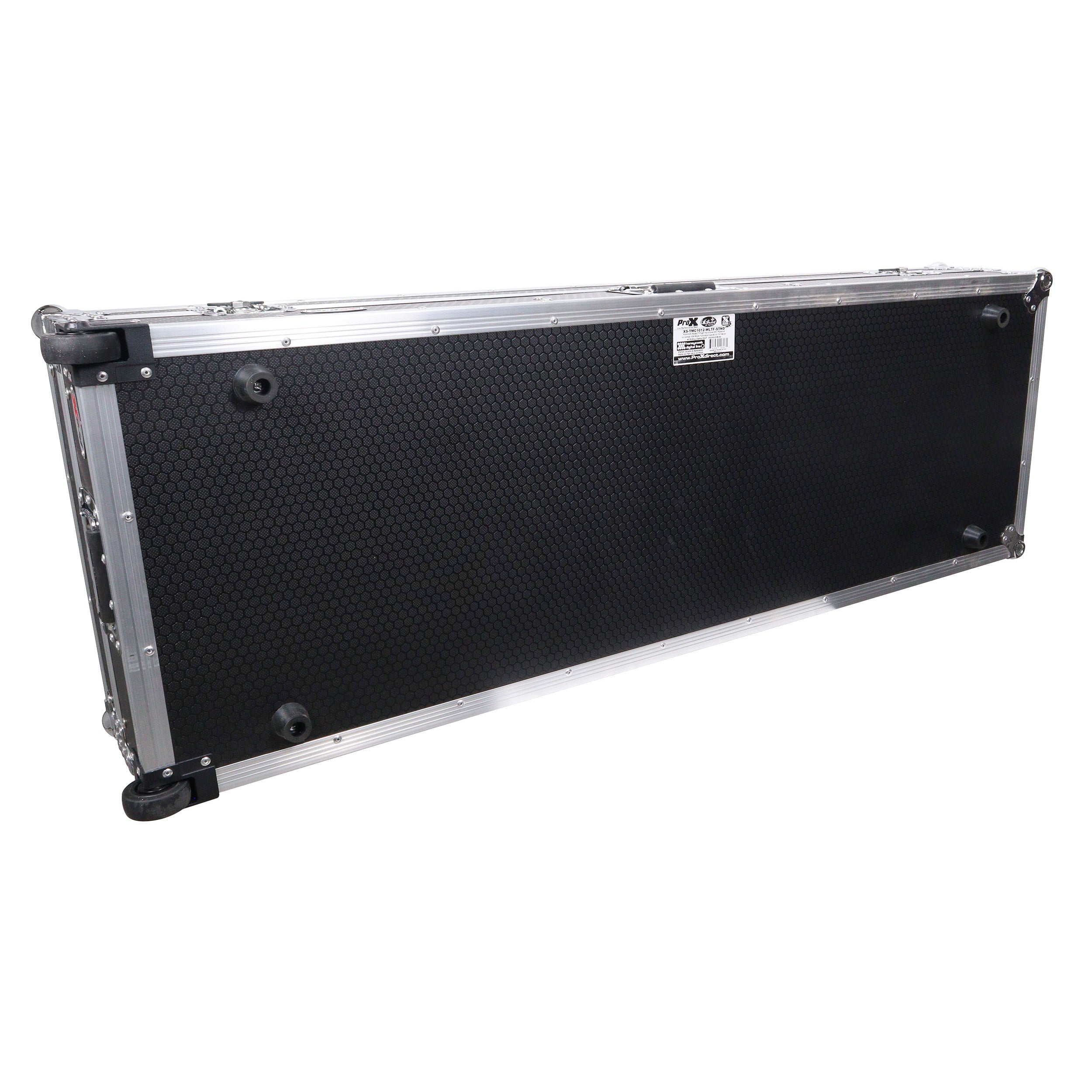 DJ Coffin Flight Case for (2) 1200 Style Turntables 10-inch 12-inch Mixers with Sliding Laptop Shelf and