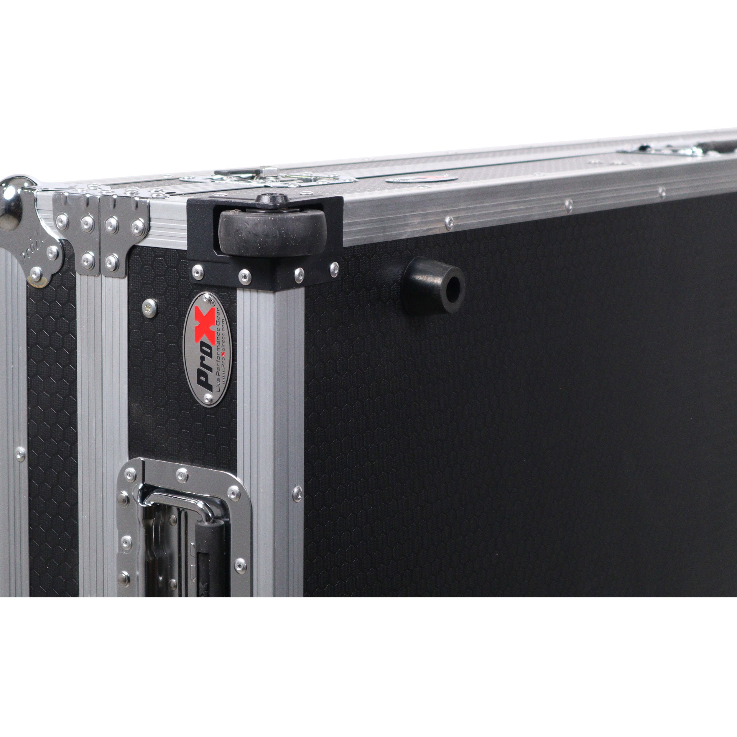 DJ Coffin Flight Case for (2) 1200 Style Turntables 10-inch 12-inch Mixers with Sliding Laptop Shelf and