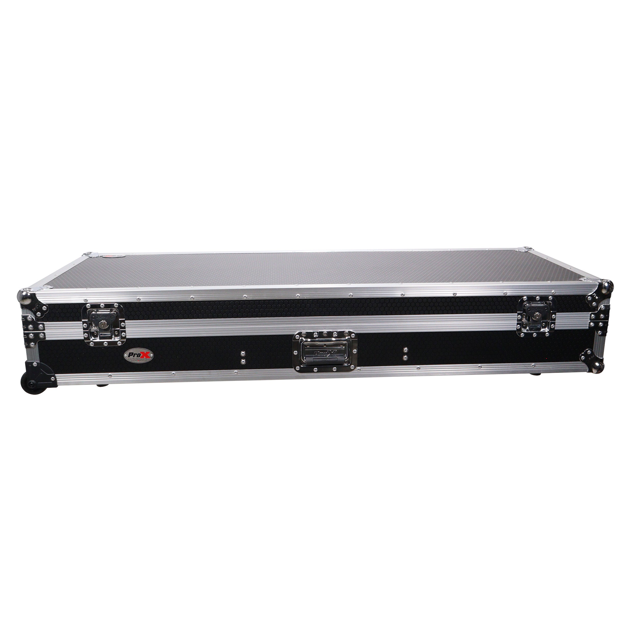 DJ Coffin Flight Case for (2) 1200 Style Turntables 10-inch 12-inch Mixers with Sliding Laptop Shelf and