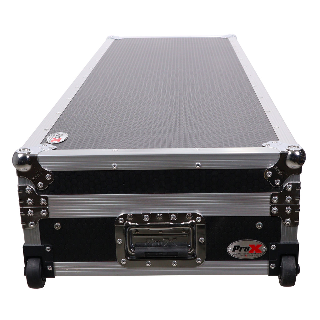 DJ Coffin Flight Case for (2) 1200 Style Turntables 10-inch 12-inch Mixers with Sliding Laptop Shelf and