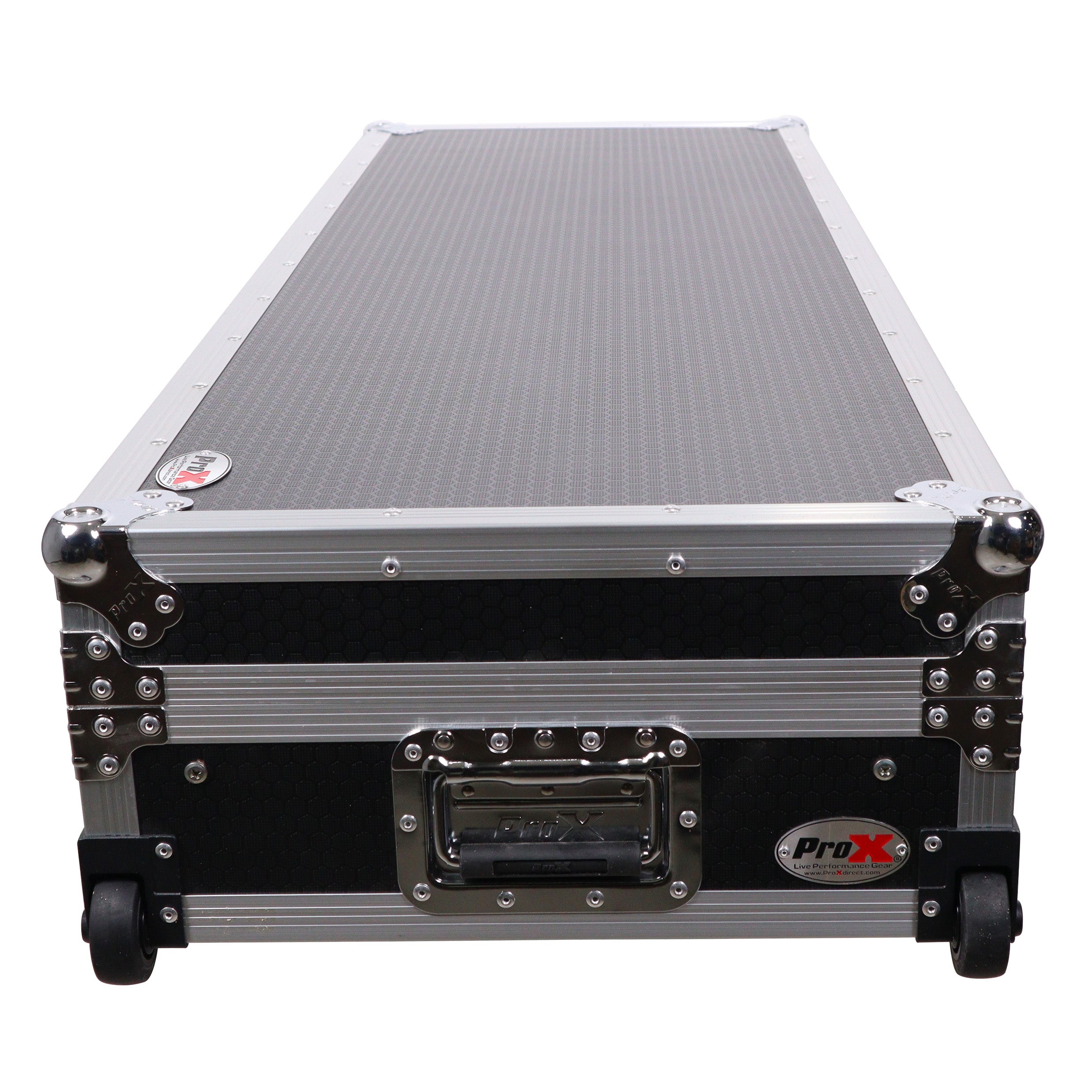 DJ Coffin Flight Case for (2) 1200 Style Turntables 10-inch 12-inch Mixers with Sliding Laptop Shelf and