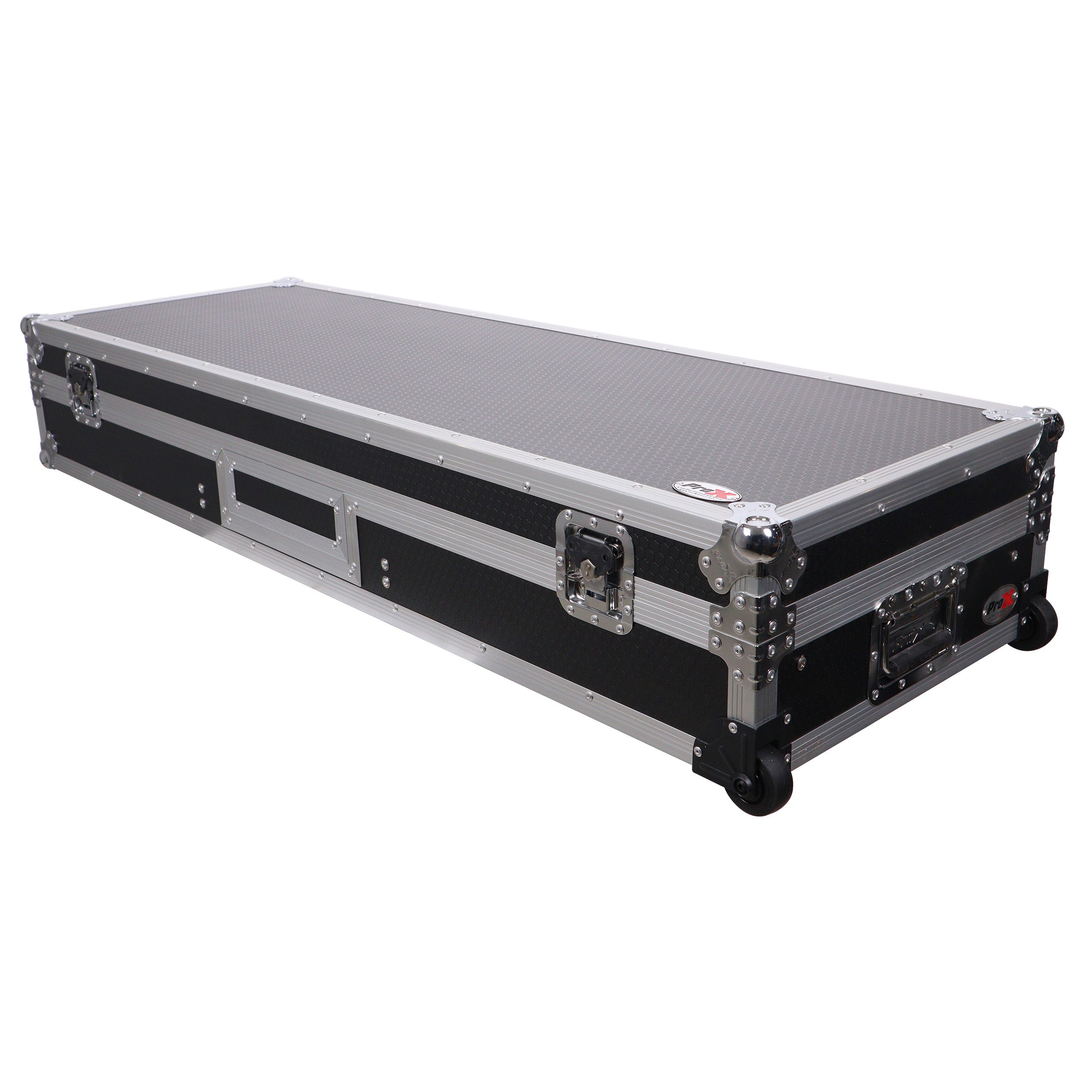 DJ Coffin Flight Case for (2) 1200 Style Turntables 10-inch 12-inch Mixers with Sliding Laptop Shelf and