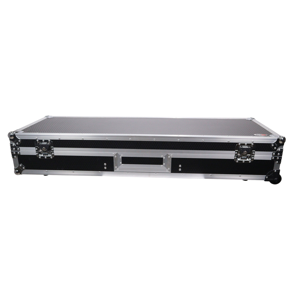 DJ Coffin Flight Case for (2) 1200 Style Turntables 10-inch 12-inch Mixers with Sliding Laptop Shelf and