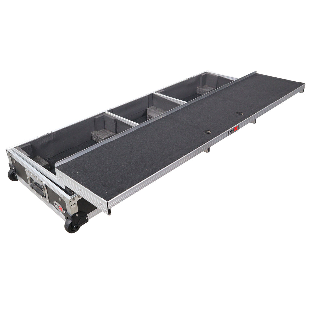 DJ Coffin Flight Case for (2) 1200 Style Turntables 10-inch 12-inch Mixers with Sliding Laptop Shelf and