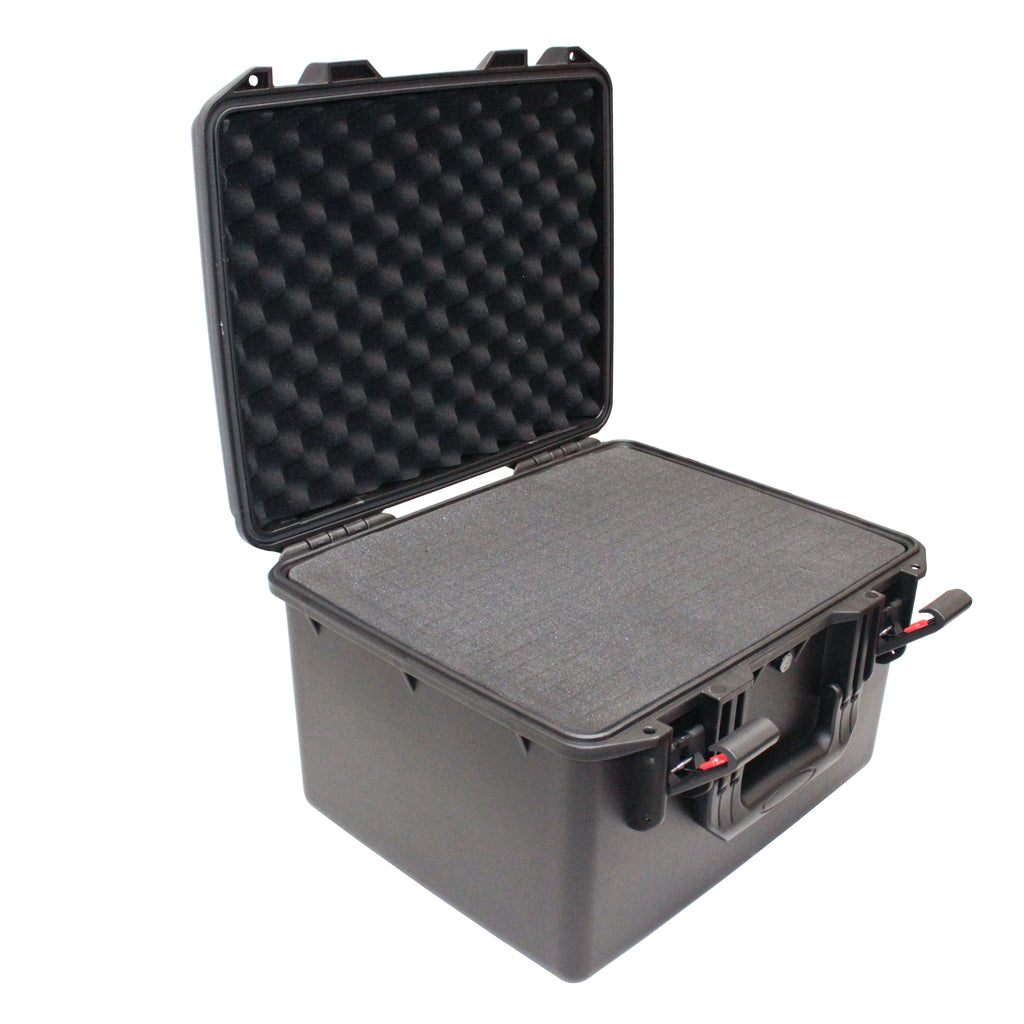 UltronX SMALL Water Air sealed ABS Molded Portable Storage Case for Audio Camera Tactical includes cut pluck foam - 17x13x9 in.